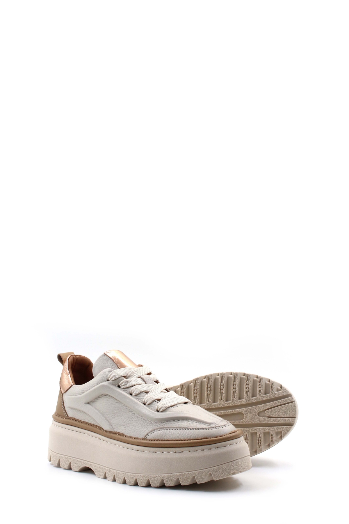 Hakiki Deri Kadın Casual Ayakkabı 409ZA3104 - Görsel 4