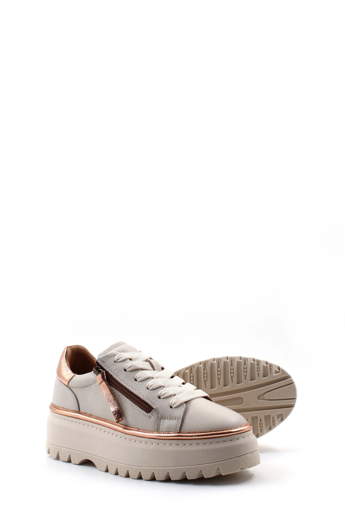 Hakiki Deri Kadın Casual Ayakkabı 409ZA3102 - Görsel 4