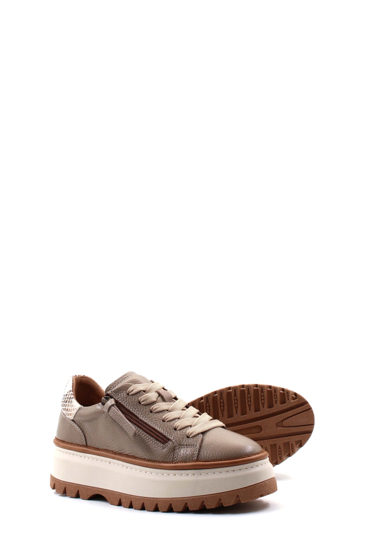 Hakiki Deri Kadın Casual Ayakkabı 409ZA3102 - Görsel 4