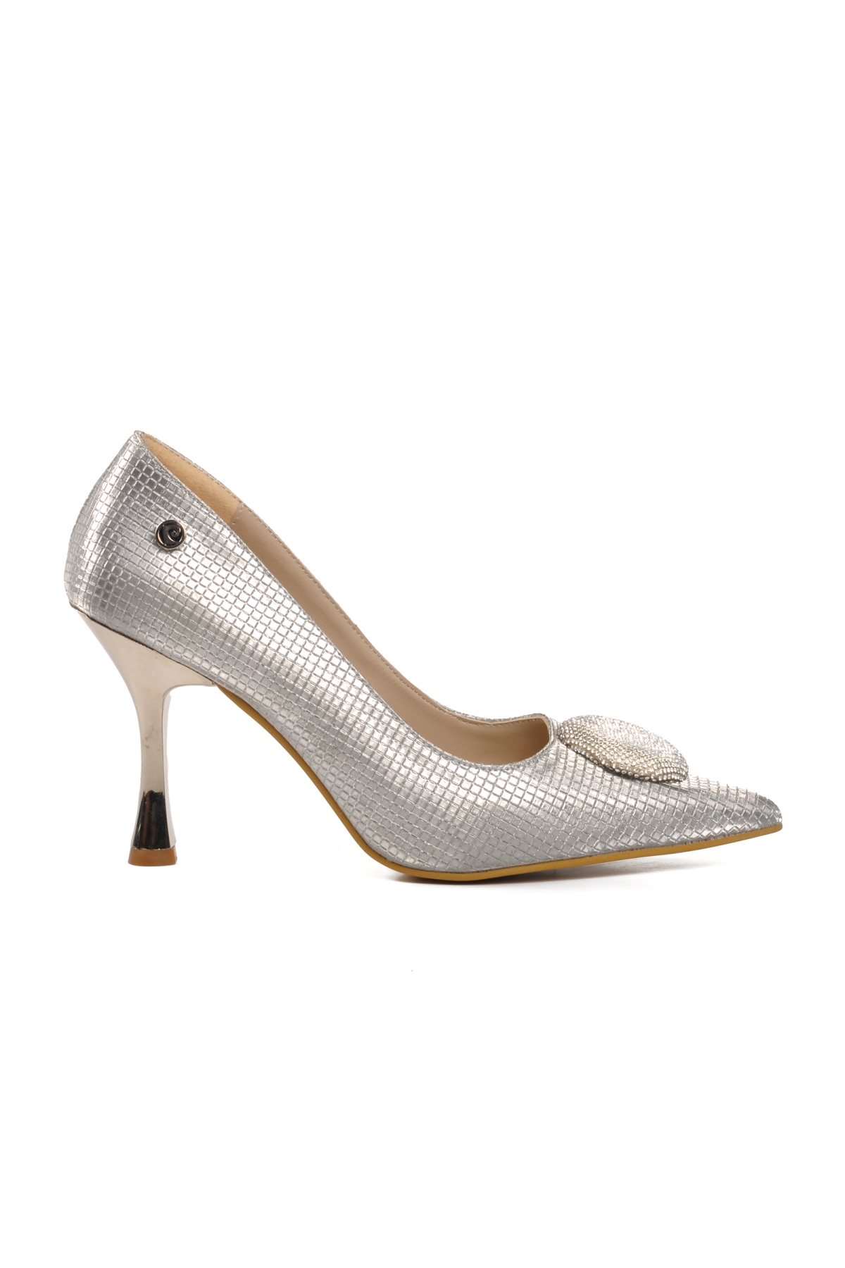 PC-54031 Gümüş Kadın Topuklu Ayakkabı - Görsel 2