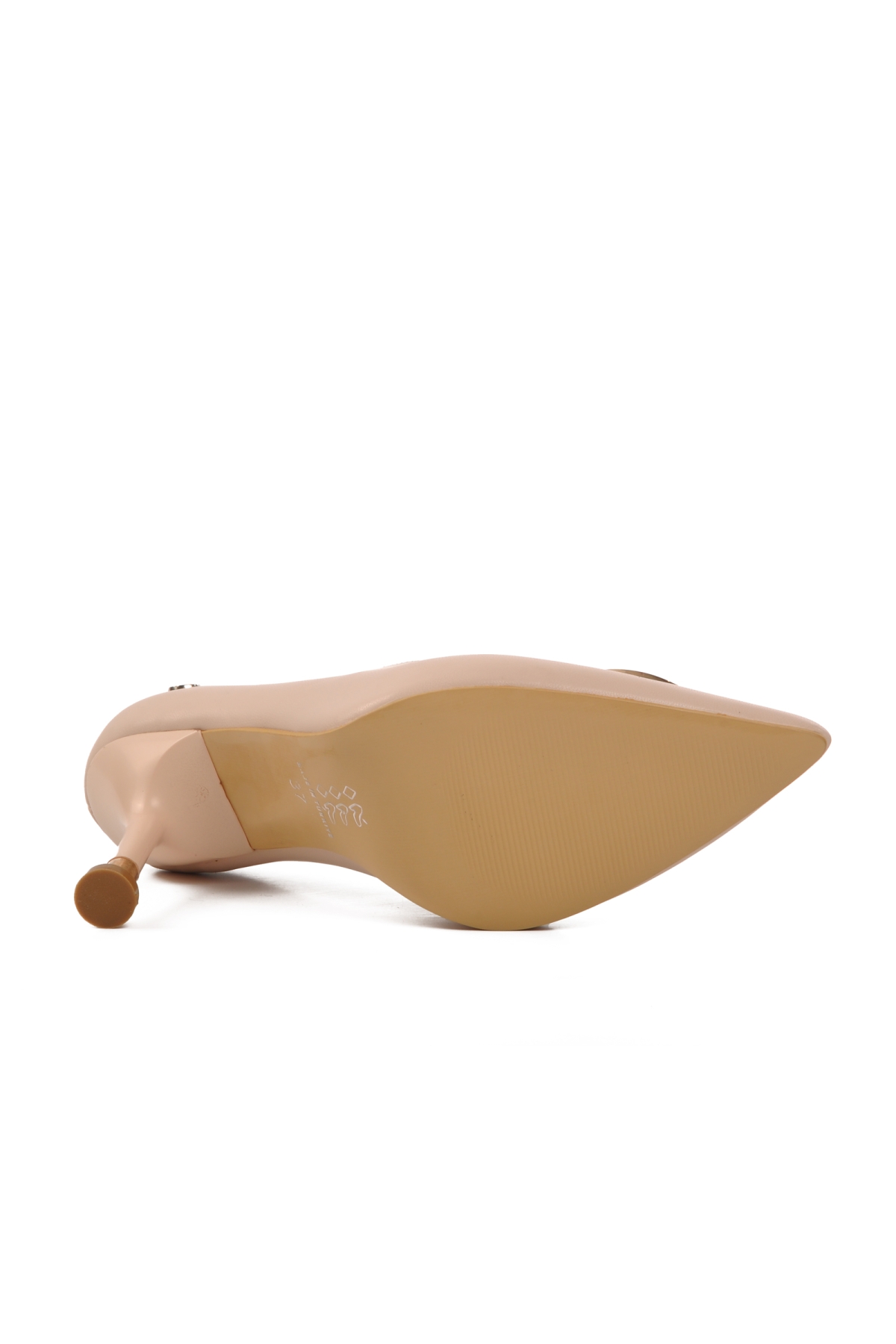 PC-54021 Krem Kadın Topuklu Ayakkabı - Görsel 6