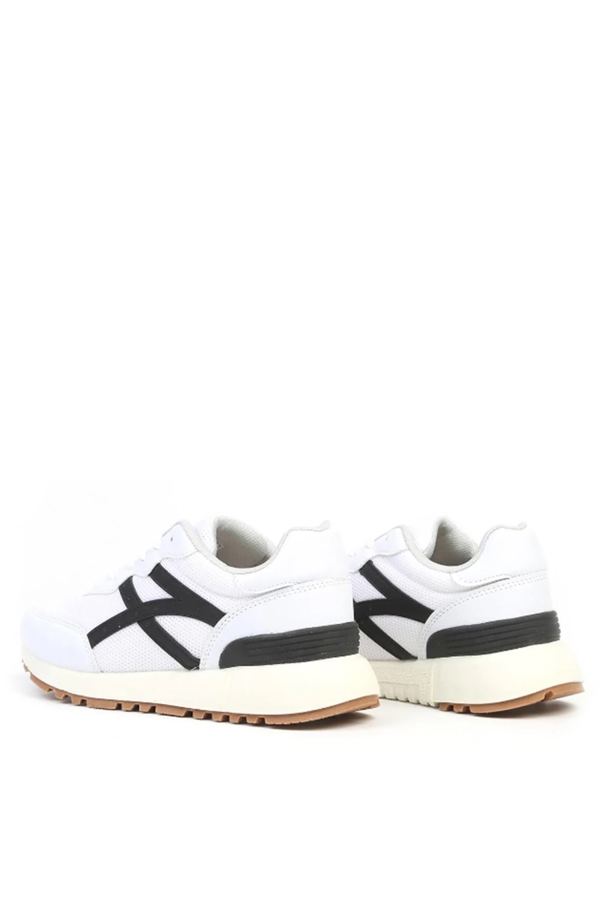 30988 Erkek Sneaker Ayakkabı 4K Beyaz Siyah - Görsel 4