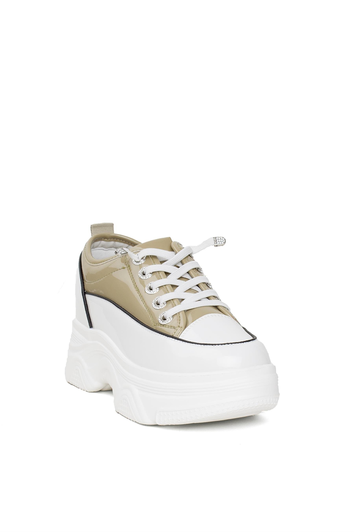 24K372 Kadın Klasik Sneaker Beyaz - Görsel 3