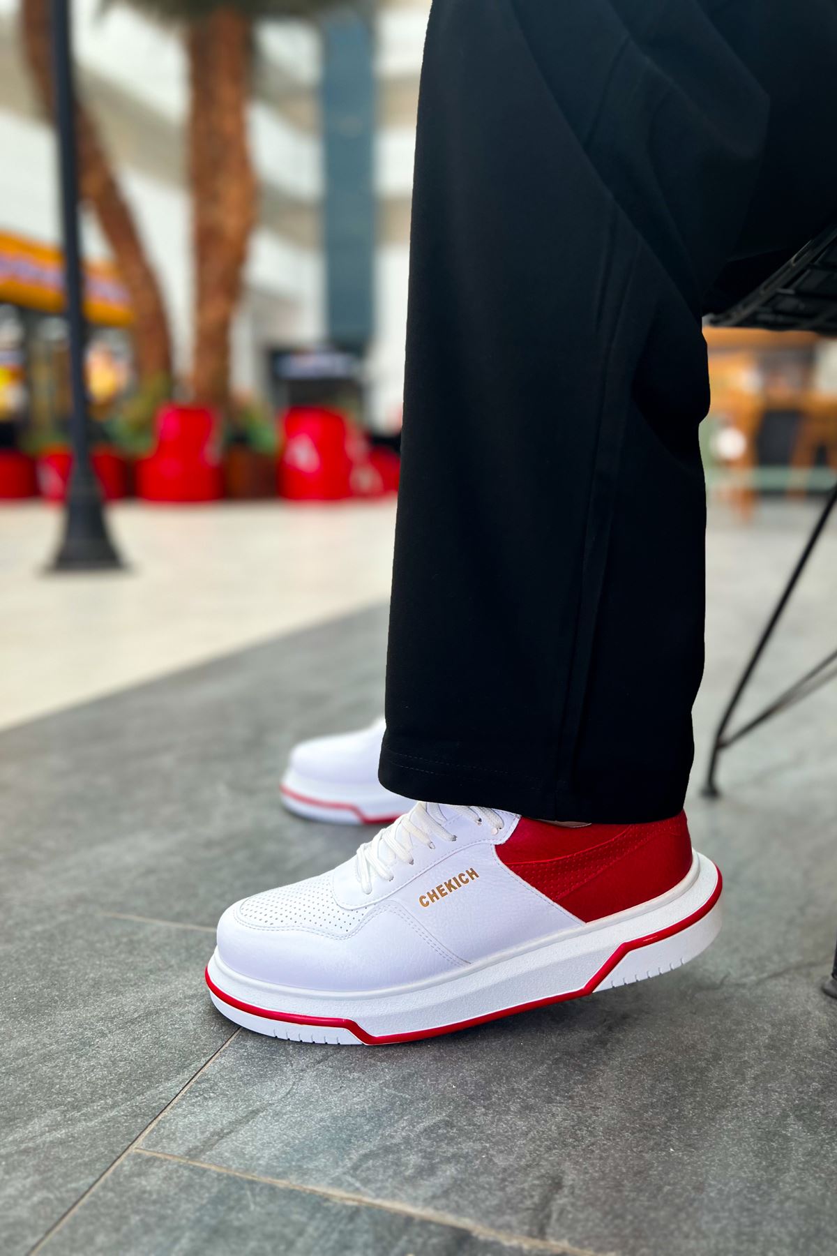 CH075 CBT Signature Erkek Ayakkabı BEYAZ/KIRMIZI - Görsel 5