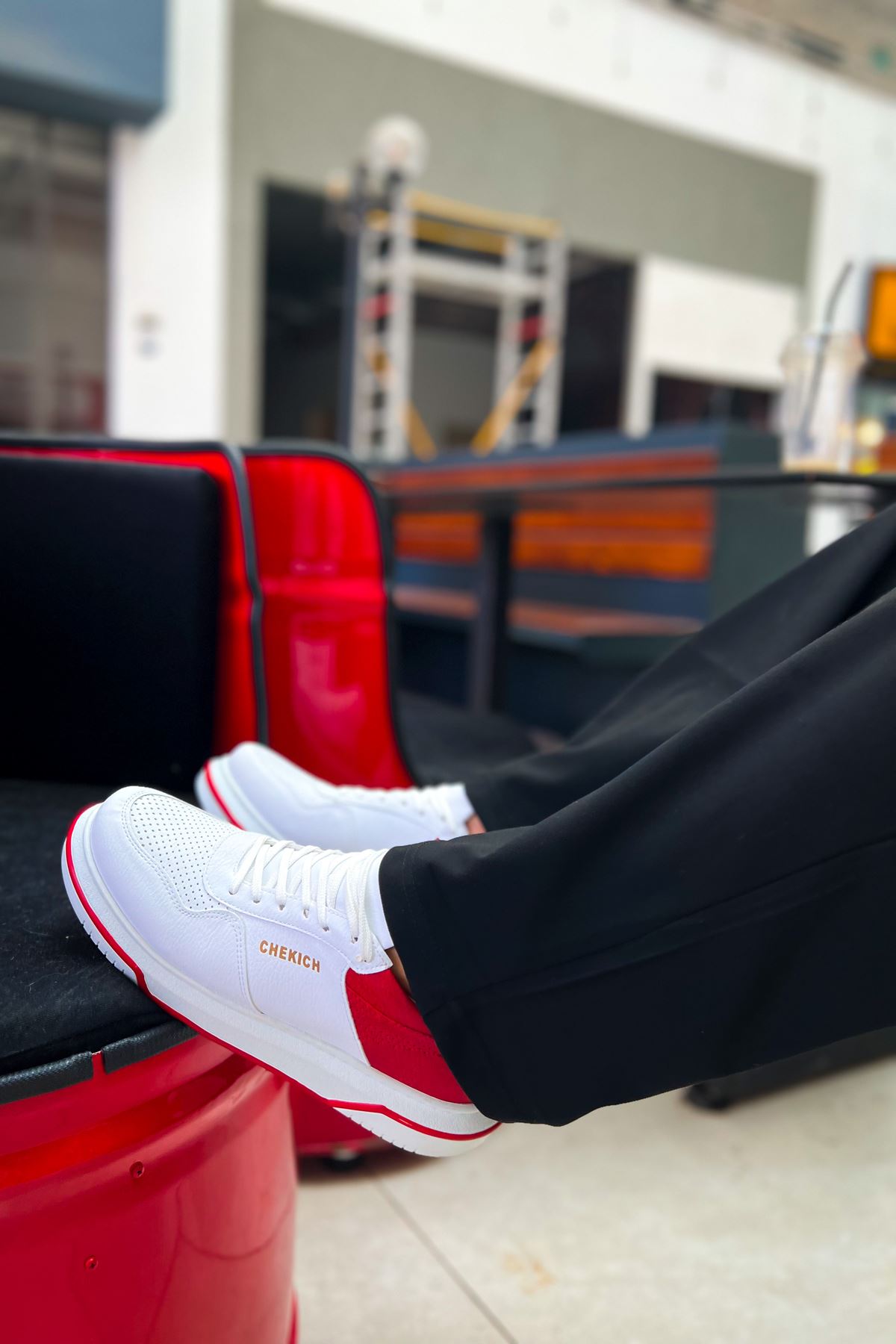 CH075 CBT Signature Erkek Ayakkabı BEYAZ/KIRMIZI - Görsel 2