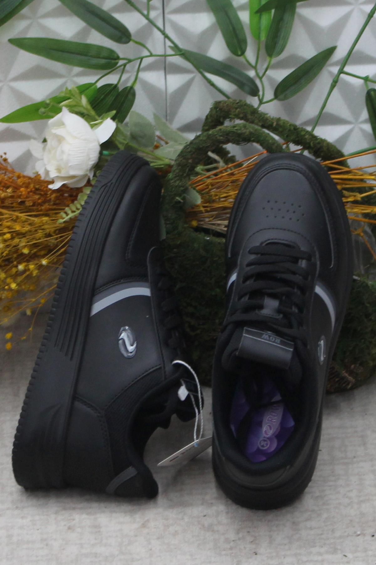 Row Luna Siyah Rahat Hafif Sneaker Kadın Spor Ayakkabı - Görsel 6