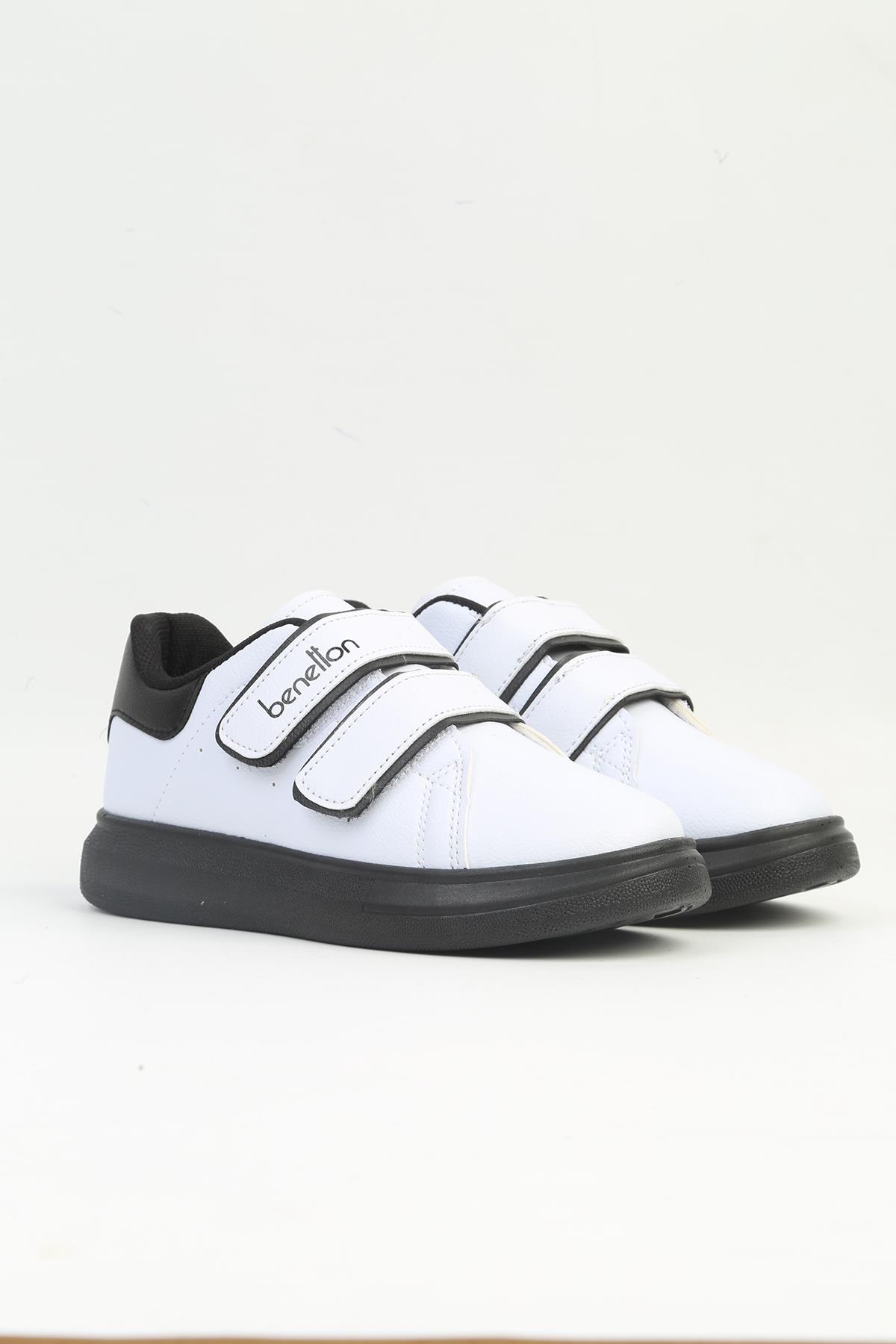 ® | BN-31805 Beyaz Siyah Çocuk Spor Ayakkabı - Görsel 3