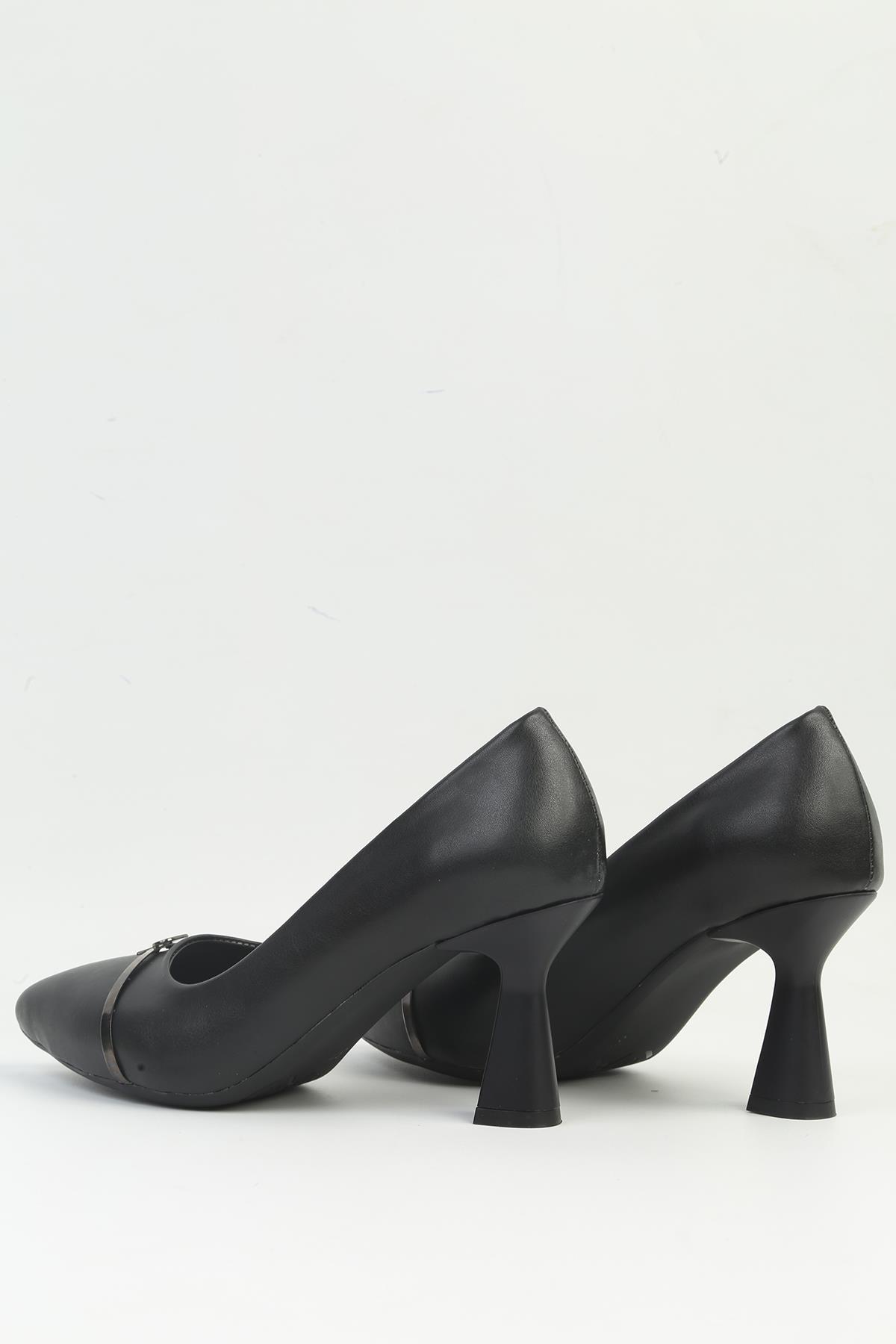 ®| PC-54218 - Siyah Kadın Topuklu Ayakkabı - Görsel 4