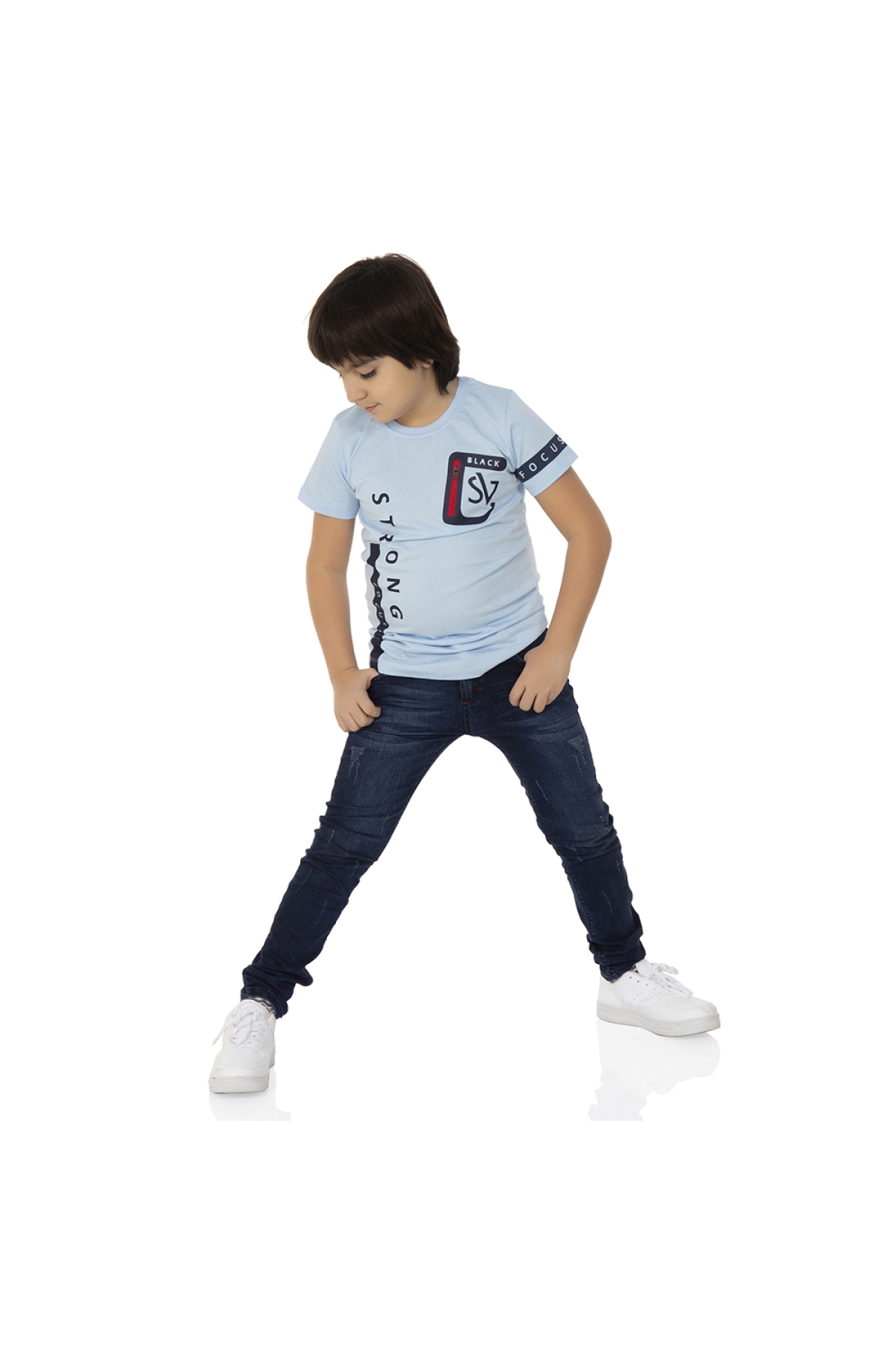 Toontoy Erkek Çocuk T-Shirt Strong Baskılı