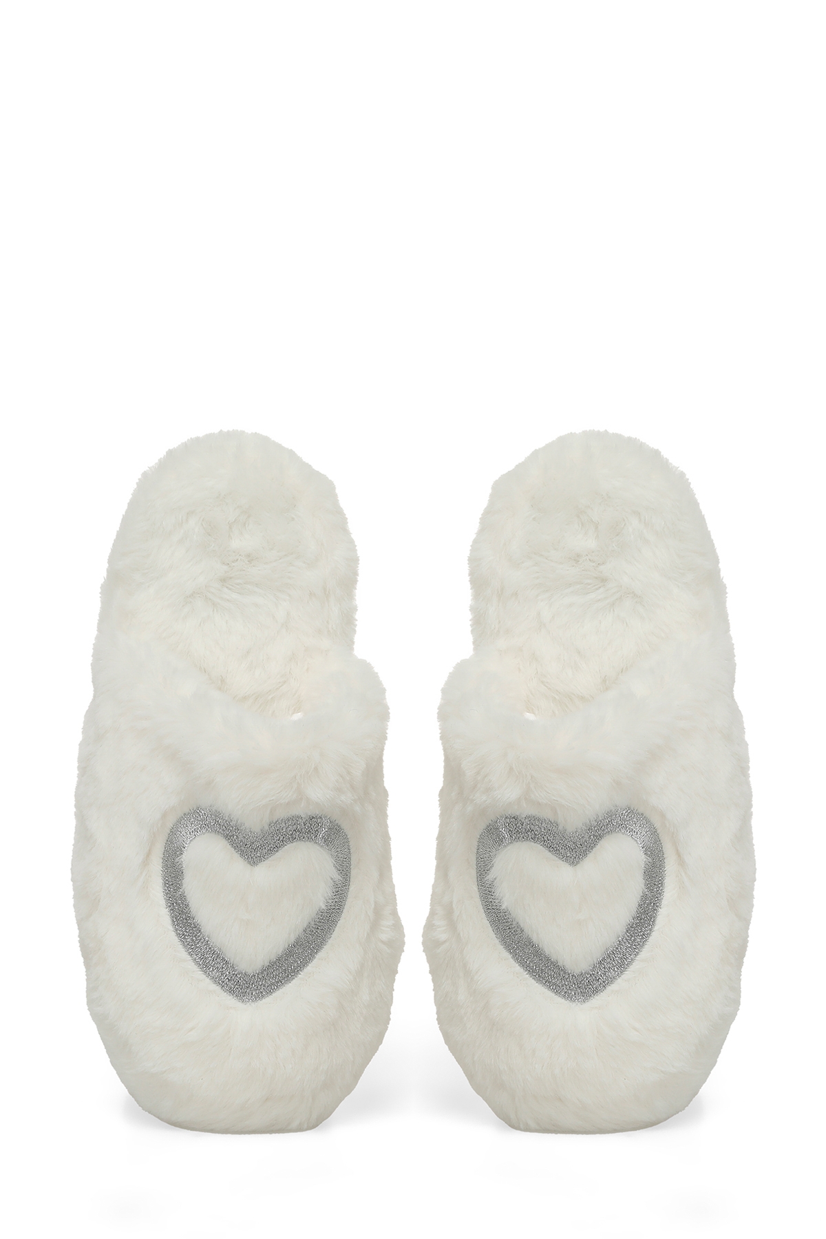 607124.Z4PR Beyaz Kadın Ev Terliği - Görsel 5