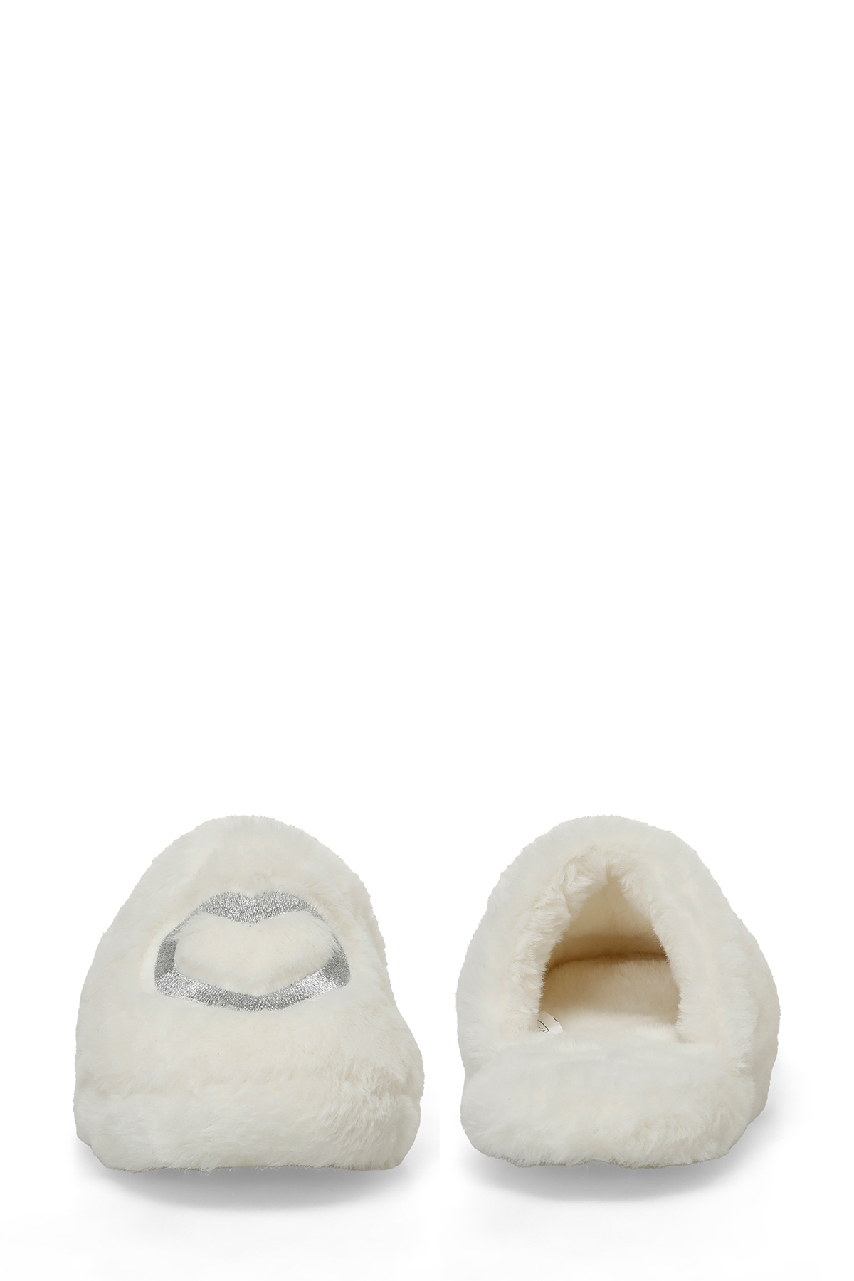 607124.Z4PR Beyaz Kadın Ev Terliği - Görsel 6