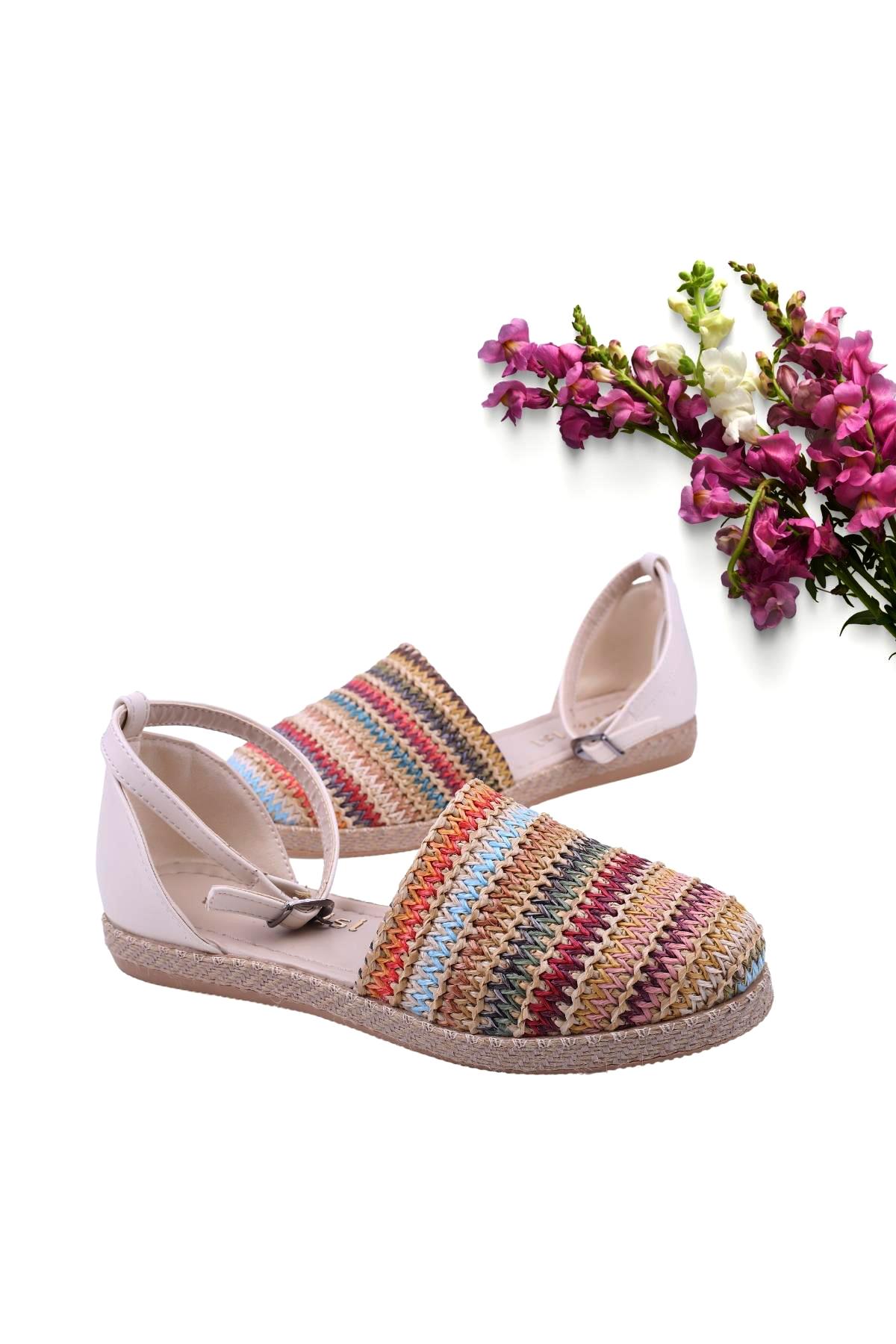 PapuçSepeti Su Perisi 1701 Kadın Hasır Örme Günlük Ayakkabı - Görsel 7