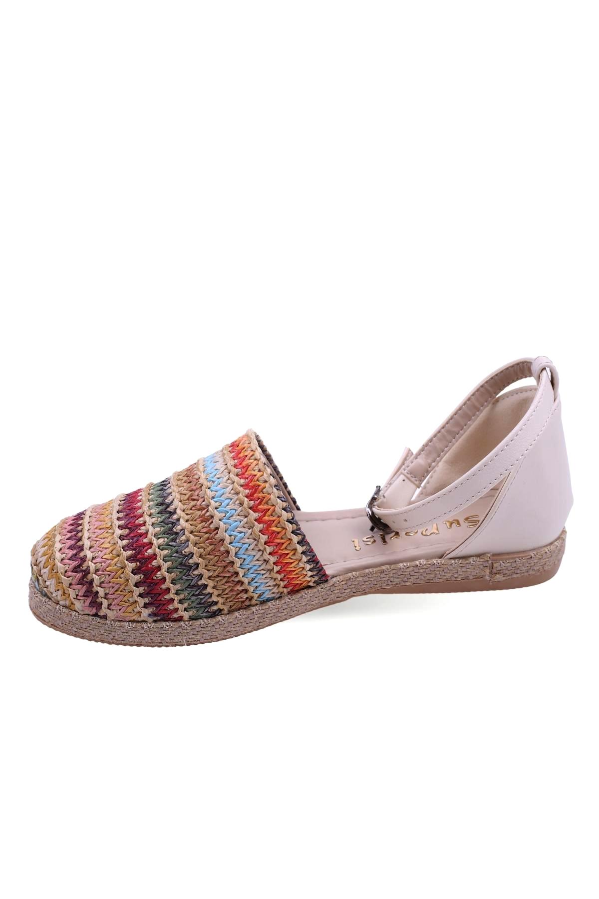 PapuçSepeti Su Perisi 1701 Kadın Hasır Örme Günlük Ayakkabı - Görsel 9