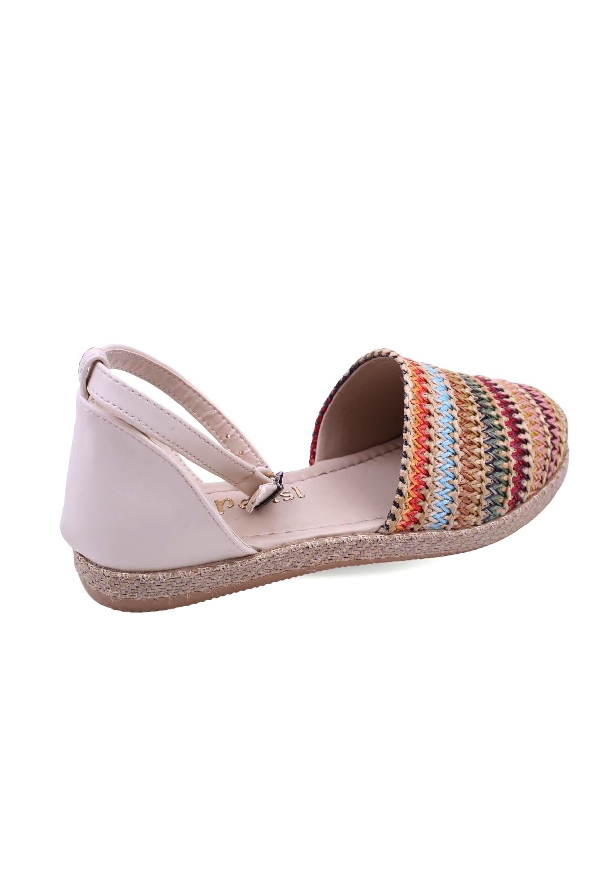 PapuçSepeti Su Perisi 1701 Kadın Hasır Örme Günlük Ayakkabı - Görsel 12