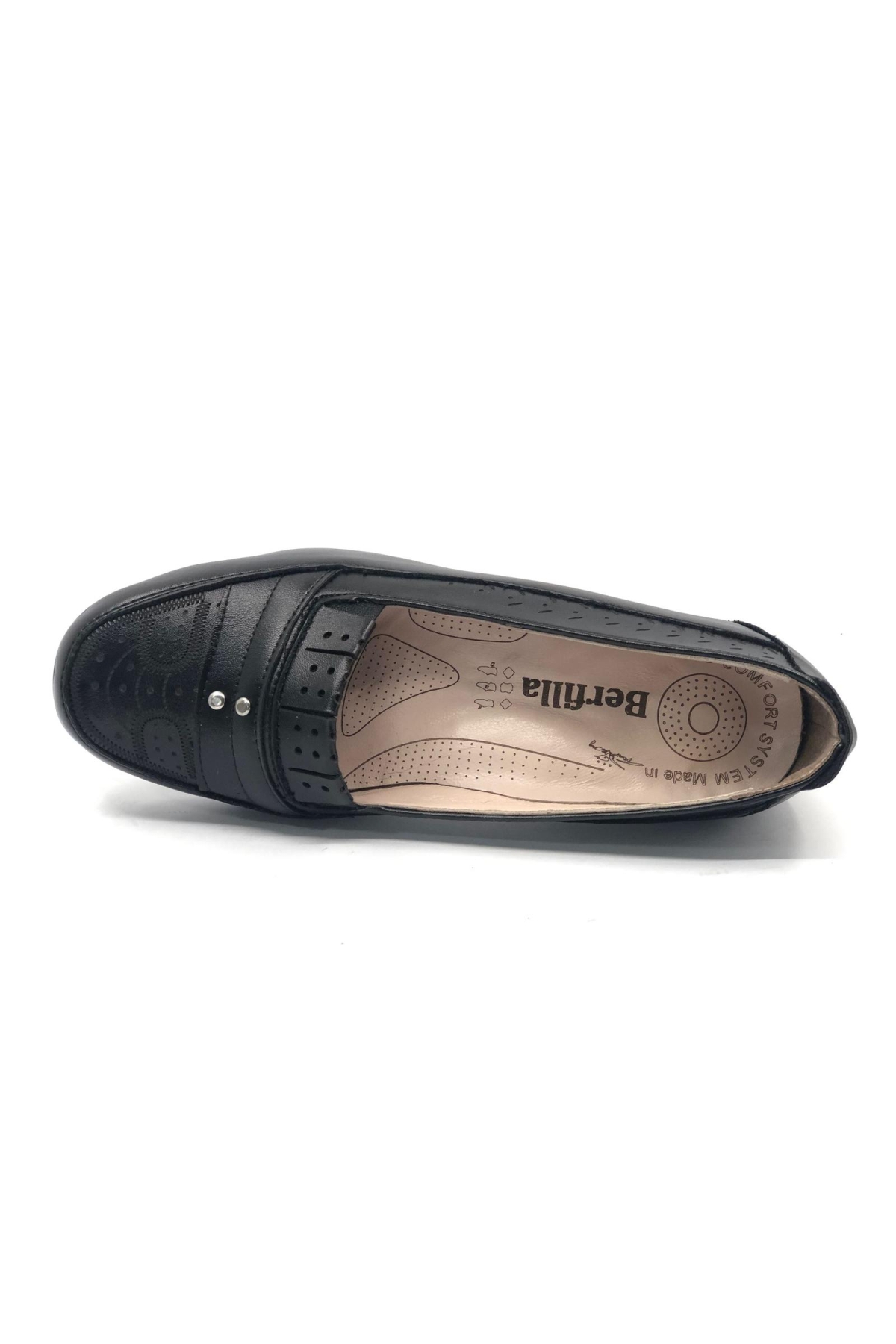 Berfilla Dr.Tavsiyeli İçi %100 Deri Anne Kadın Babet Ayakkabı - Görsel 6