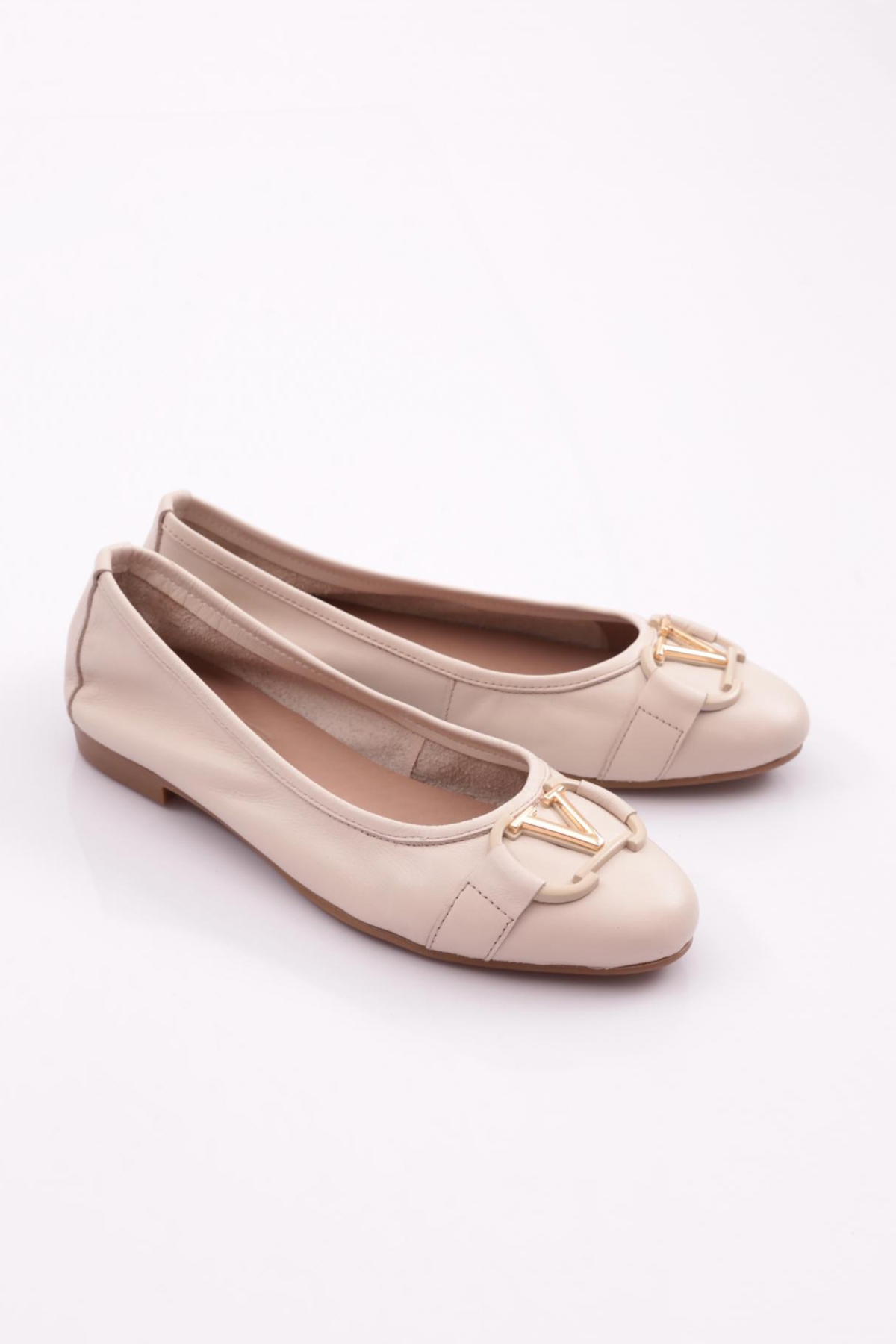 24057V Kadin V Tokali Aksesuarli Babet - Görsel 4