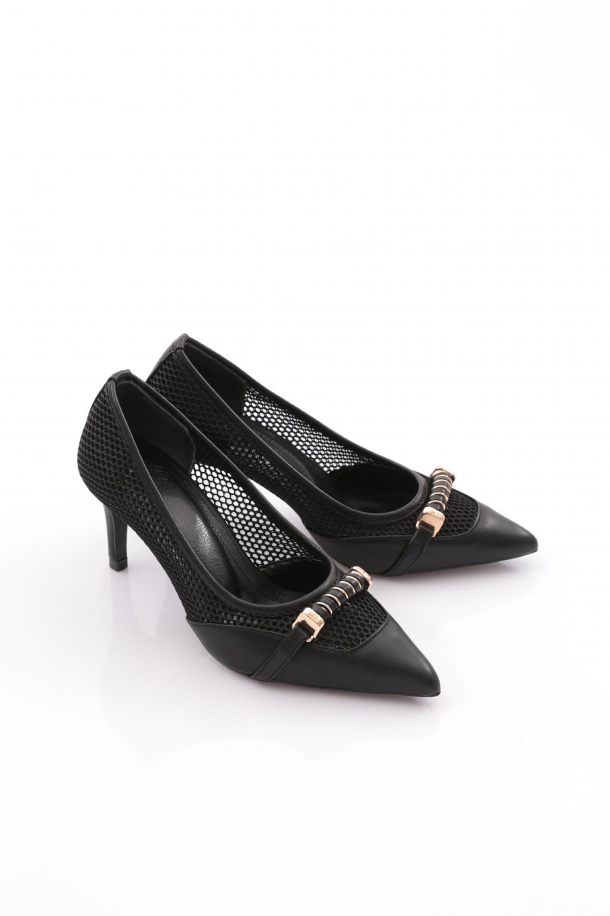 1430 Yanlari Delikli Topuklu Ayakkabi - Görsel 3