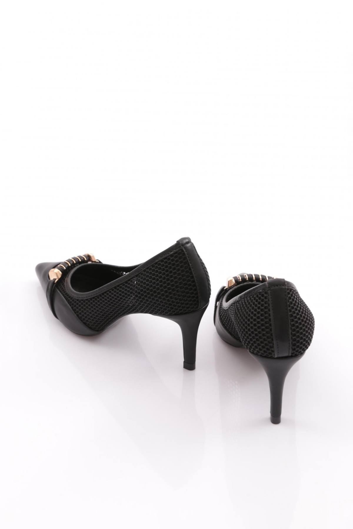 1430 Yanlari Delikli Topuklu Ayakkabi - Görsel 4