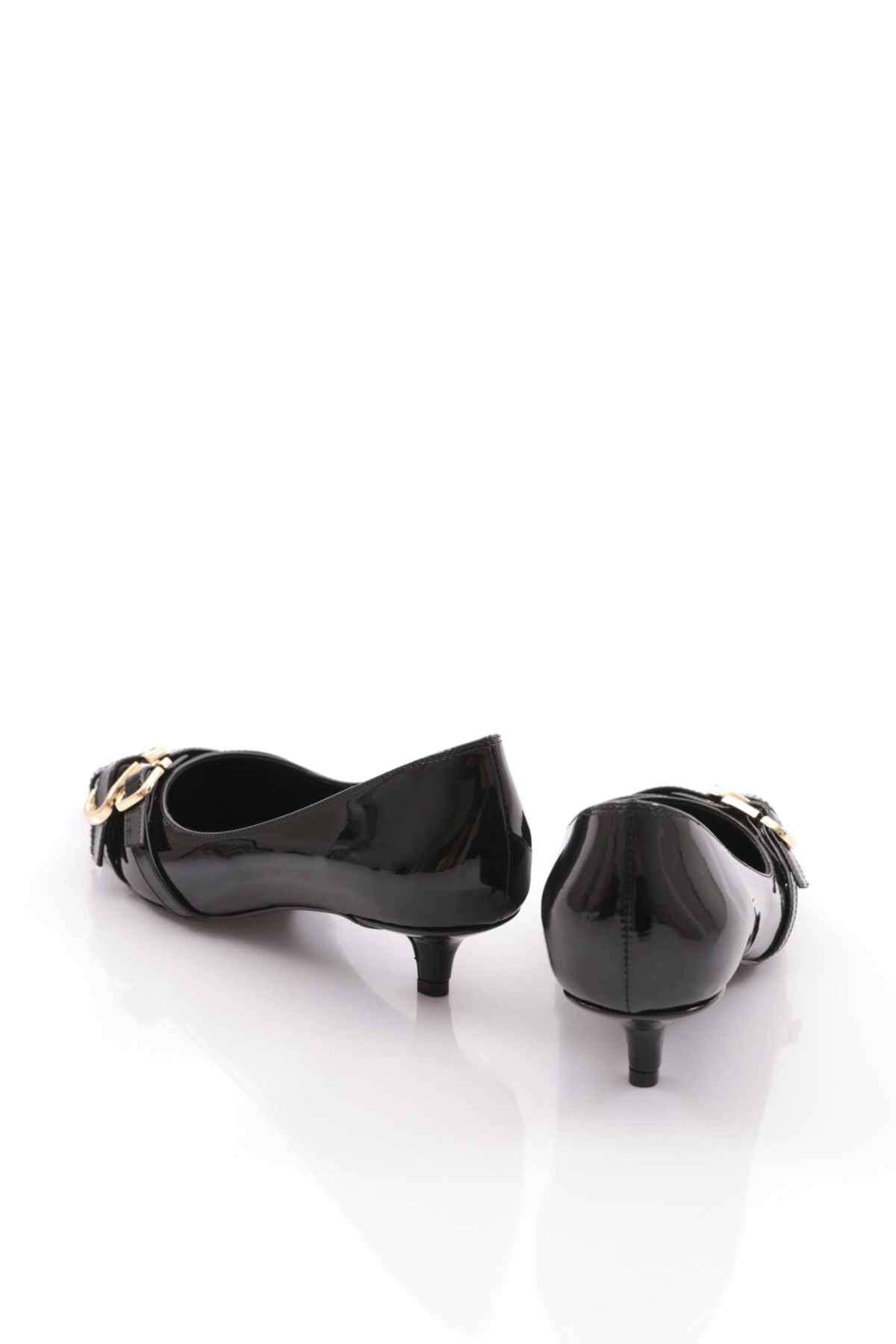 3052-2125 Kadin Önde Kopça Detayli Topuklu Ayakkabi - Görsel 4