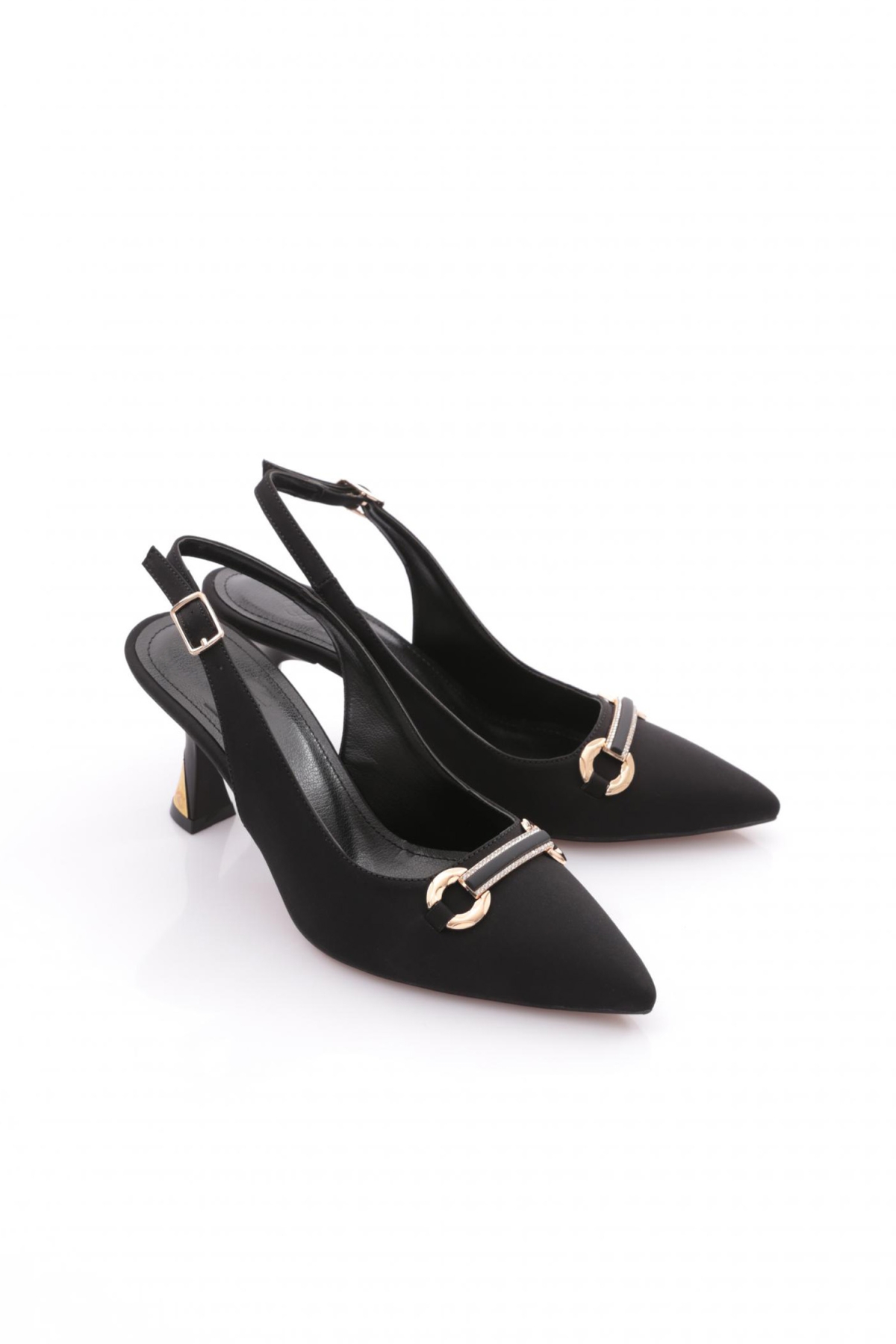24201 Kadin Arkadan Bağlama Topuklu Ayakkabi - Görsel 3