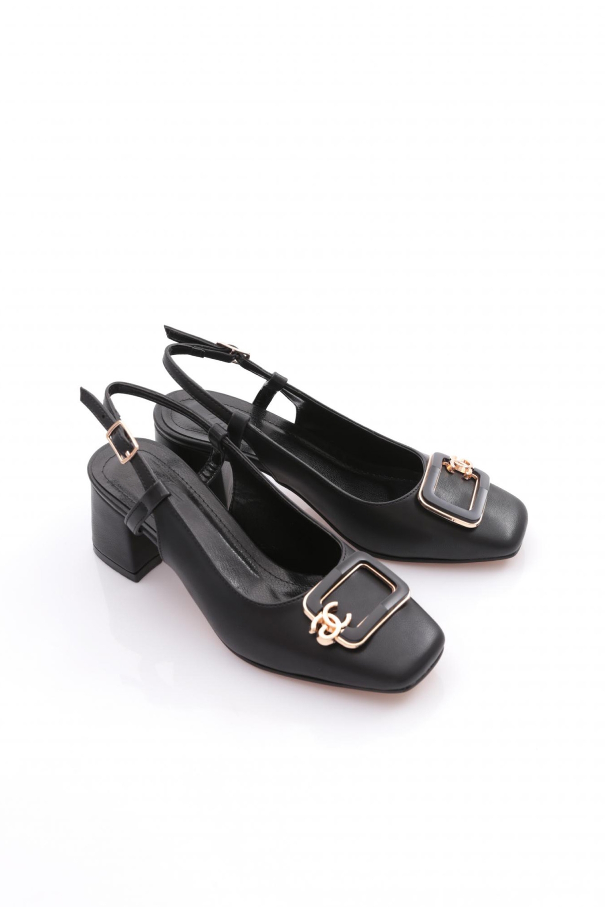 24116 Kadin Arkasi Açik Topuklu Ayakkabi - Görsel 3
