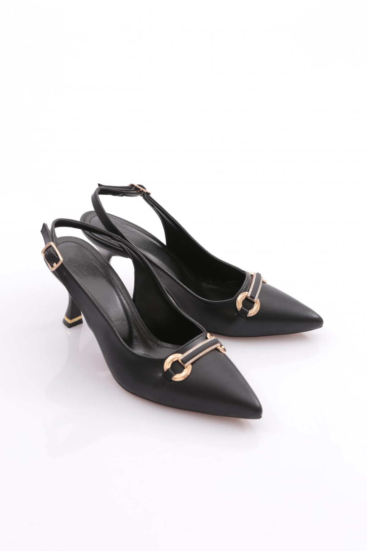 24201 Kadin Arkadan Bağlama Topuklu Ayakkabi - Görsel 3