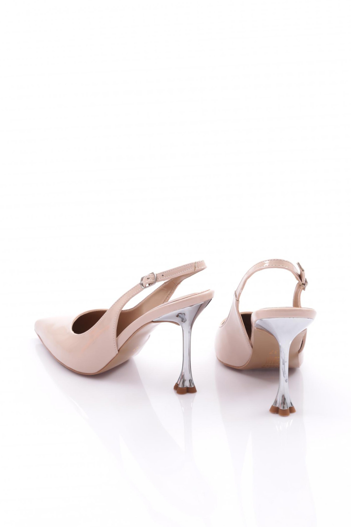 6737 Kadin Arkasi Açik Topuklu Abiye Ayakkabi - Görsel 4