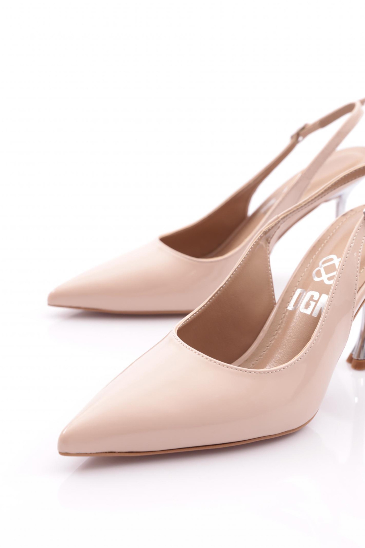 6737 Kadin Arkasi Açik Topuklu Abiye Ayakkabi - Görsel 5
