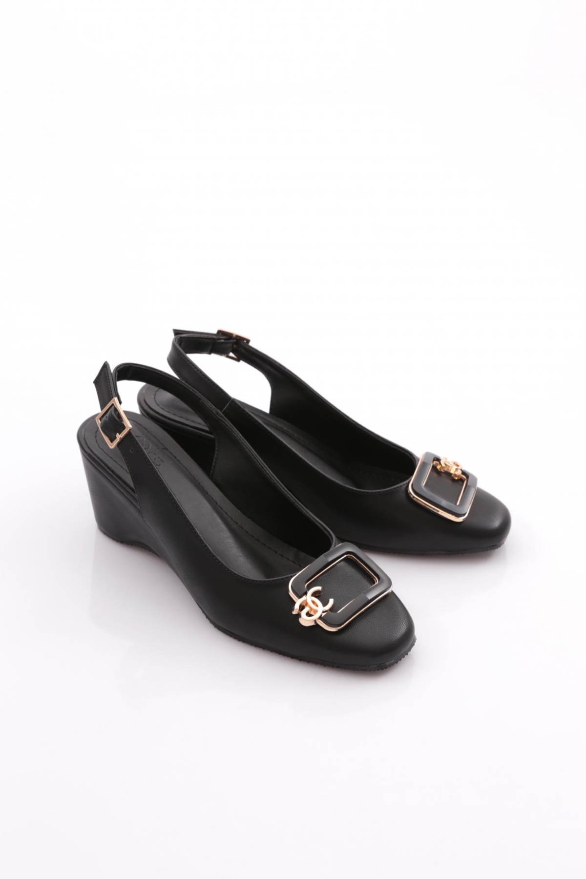 24311 Kadin Arkadan Bağlamali Topuklu Ayakkabi - Görsel 3