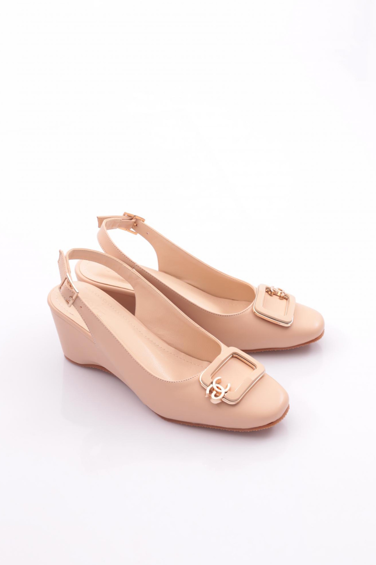 24311 Kadin Arkadan Bağlamali Topuklu Ayakkabi - Görsel 3