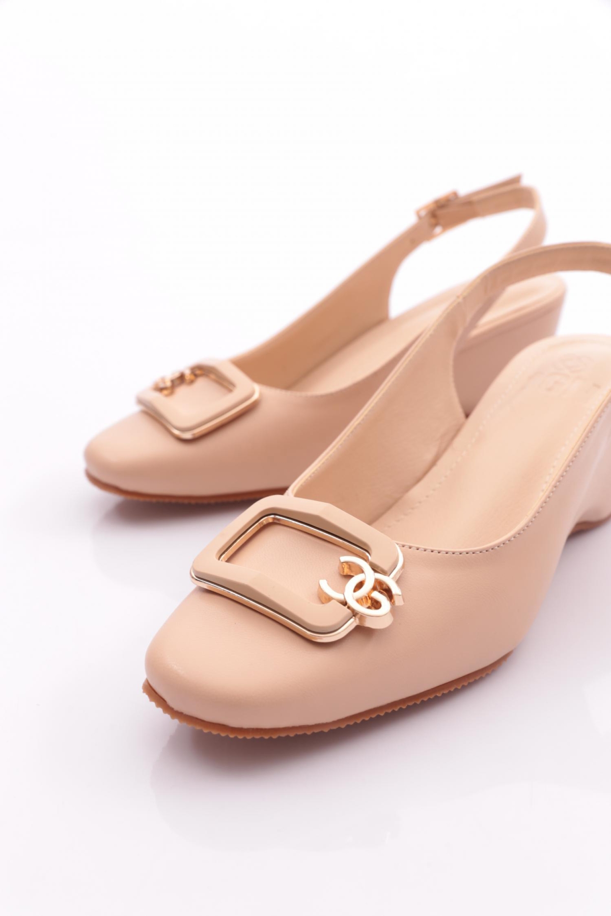 24311 Kadin Arkadan Bağlamali Topuklu Ayakkabi - Görsel 5
