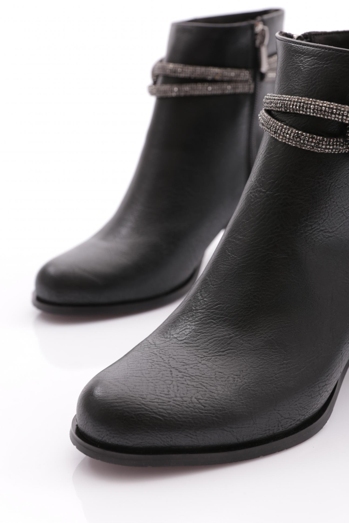 890-22K Kadin Simli İp Detayli Topuklu Bot - Görsel 5