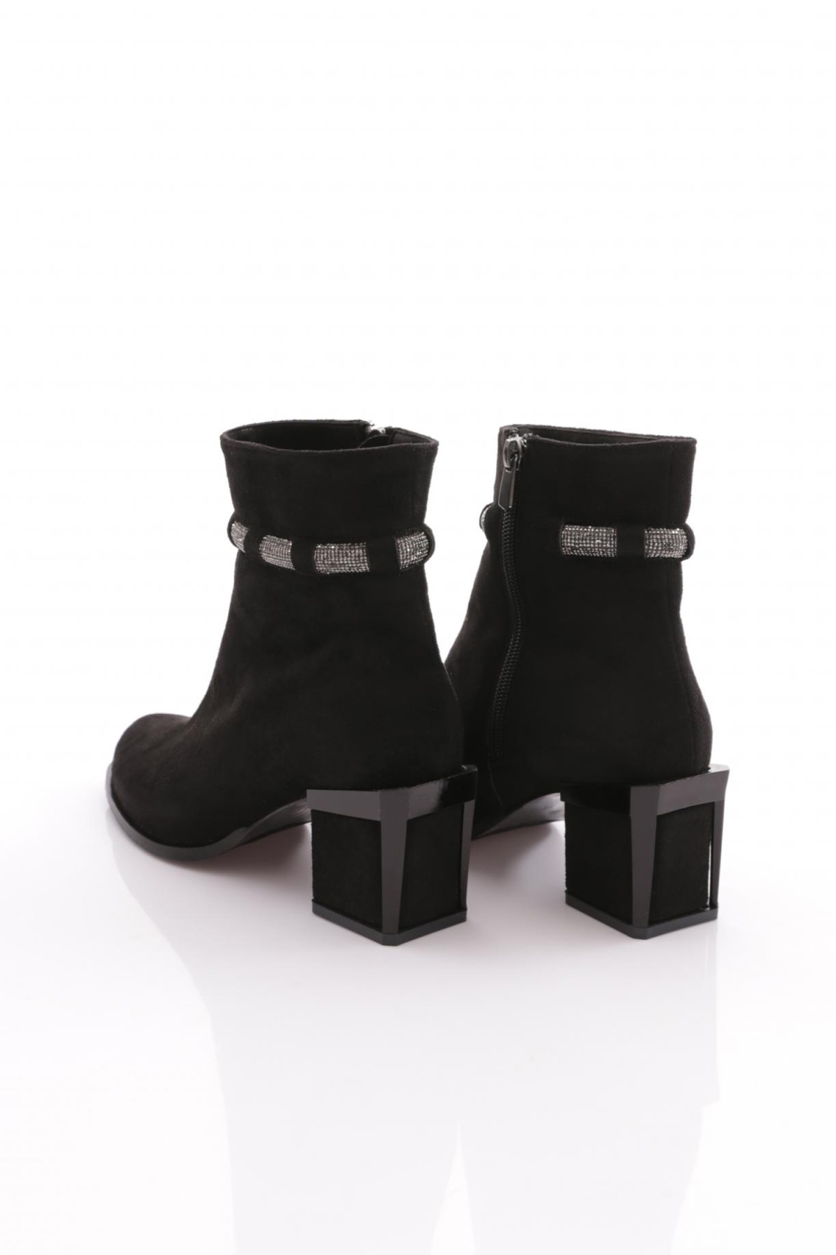 742-22K Kadin Simli İp Detayli Topuklu Bot - Görsel 4