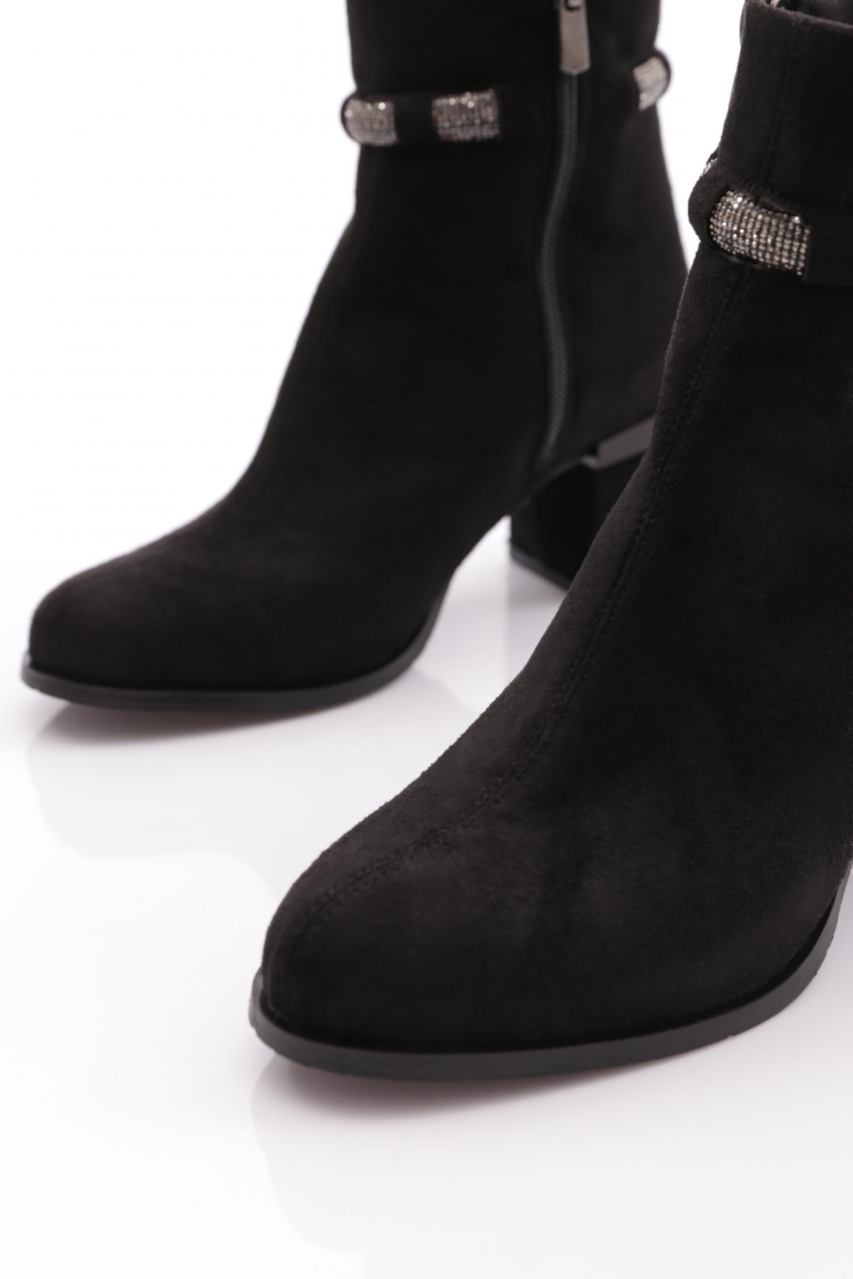 742-22K Kadin Simli İp Detayli Topuklu Bot - Görsel 5