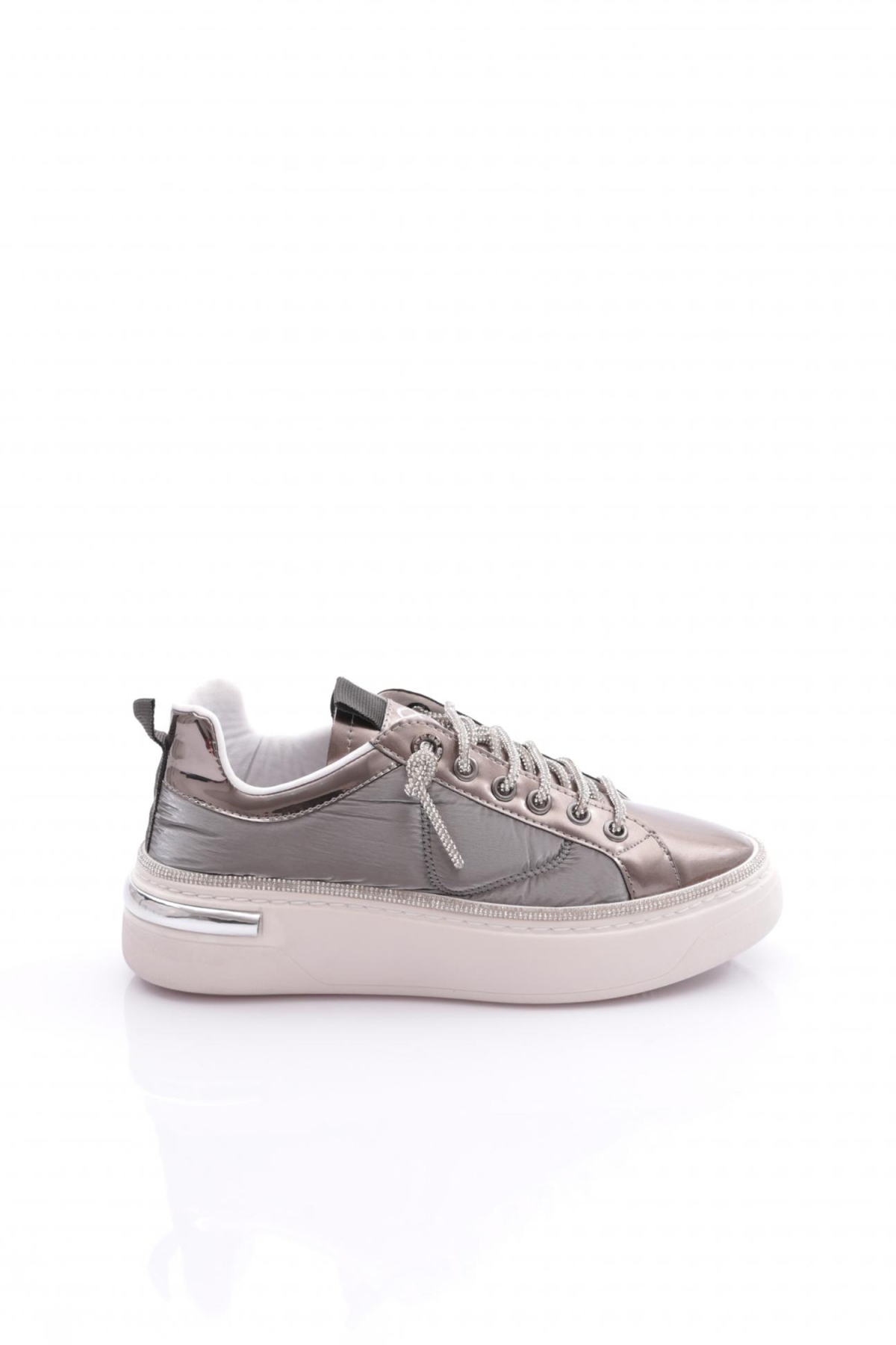 Dgn Dgn Çok Renkli 2590 Kadin Silver Taşli Sneakers Ayakkabi | Flo Çok Renkli - 2. görsel