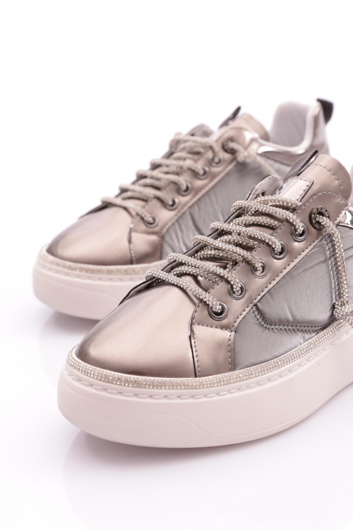 Dgn Dgn Çok Renkli 2590 Kadin Silver Taşli Sneakers Ayakkabi | Flo Çok Renkli - 5. görsel