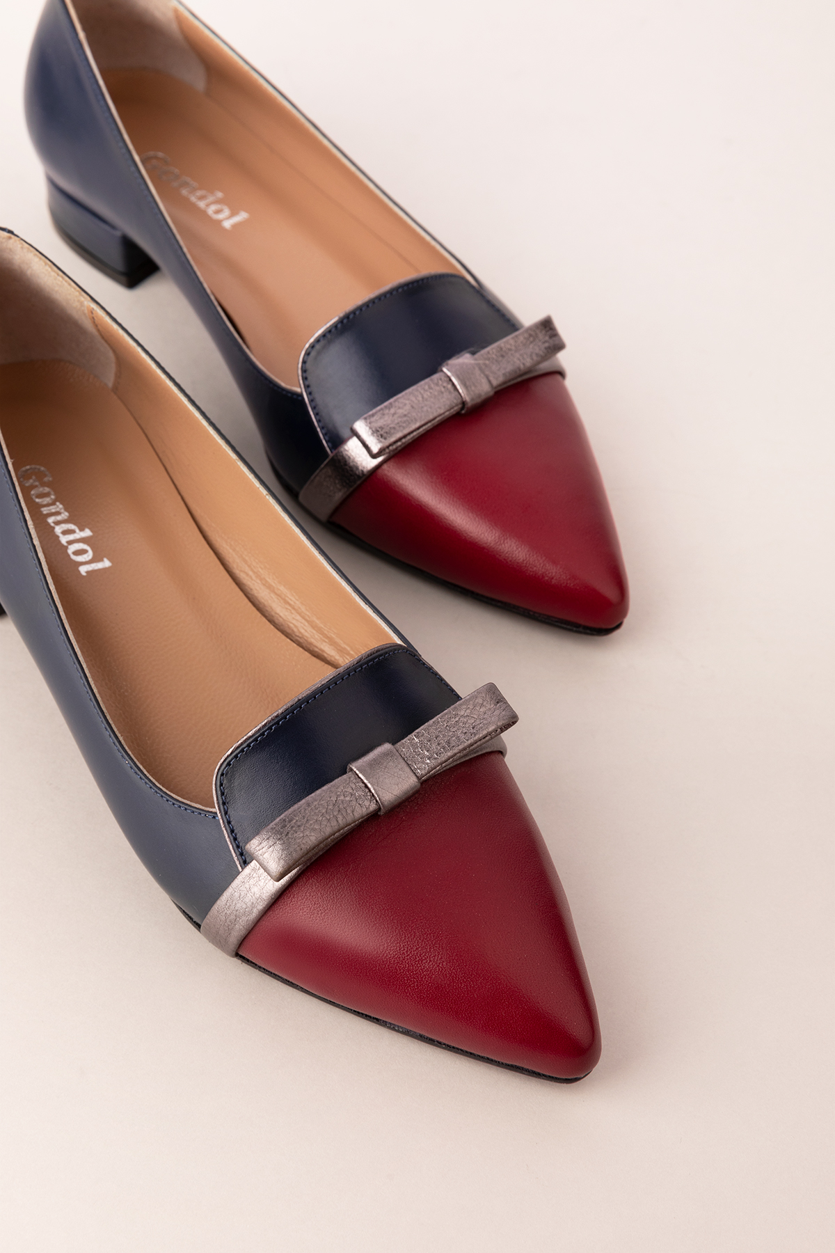 Gondol Hakiki Deri Fiyonk Detaylı Kısa Topuklu Ayakkabı ast.8429 - Görsel 5