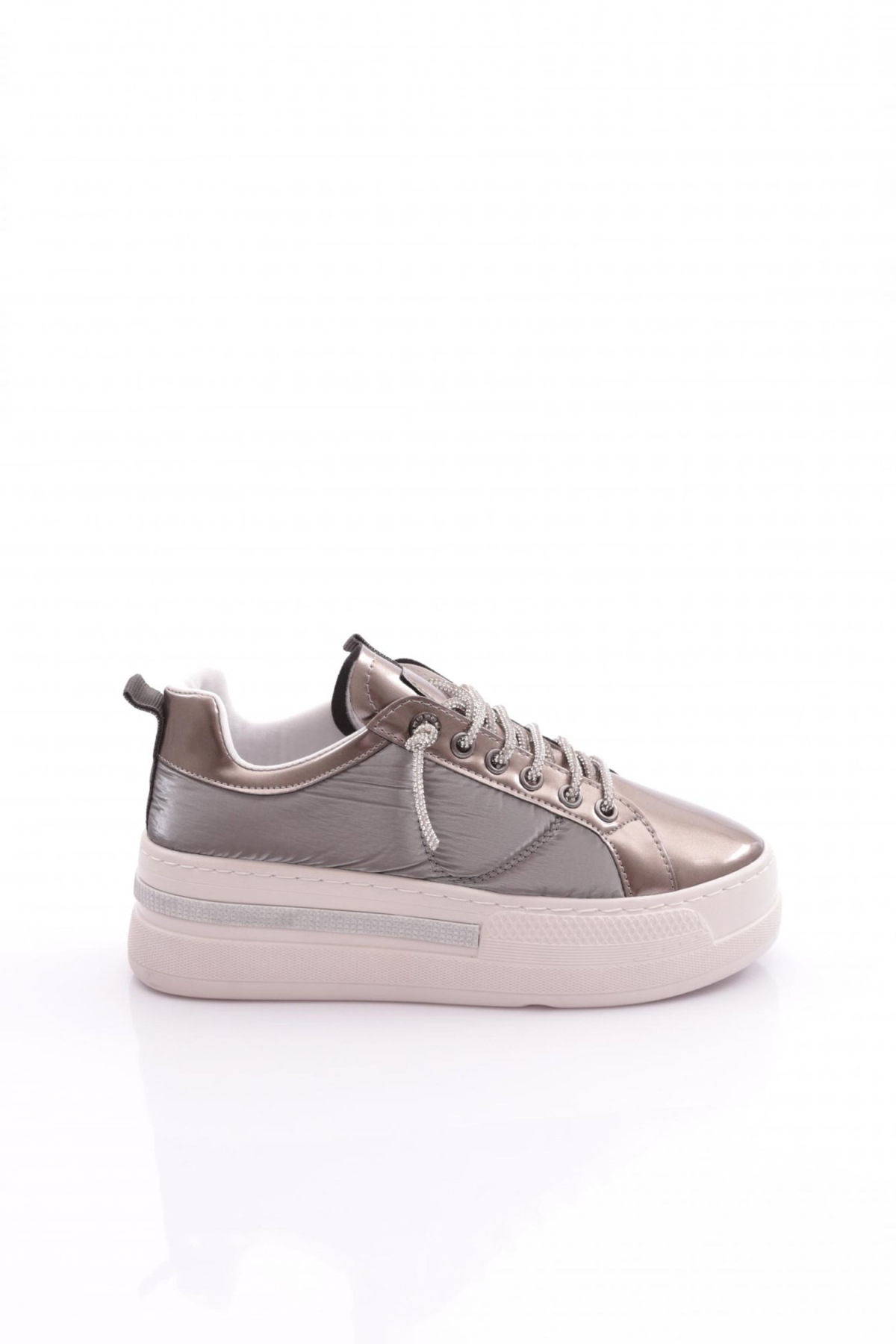 2580 Kadin Silver Taşli Sneakers Ayakkabi