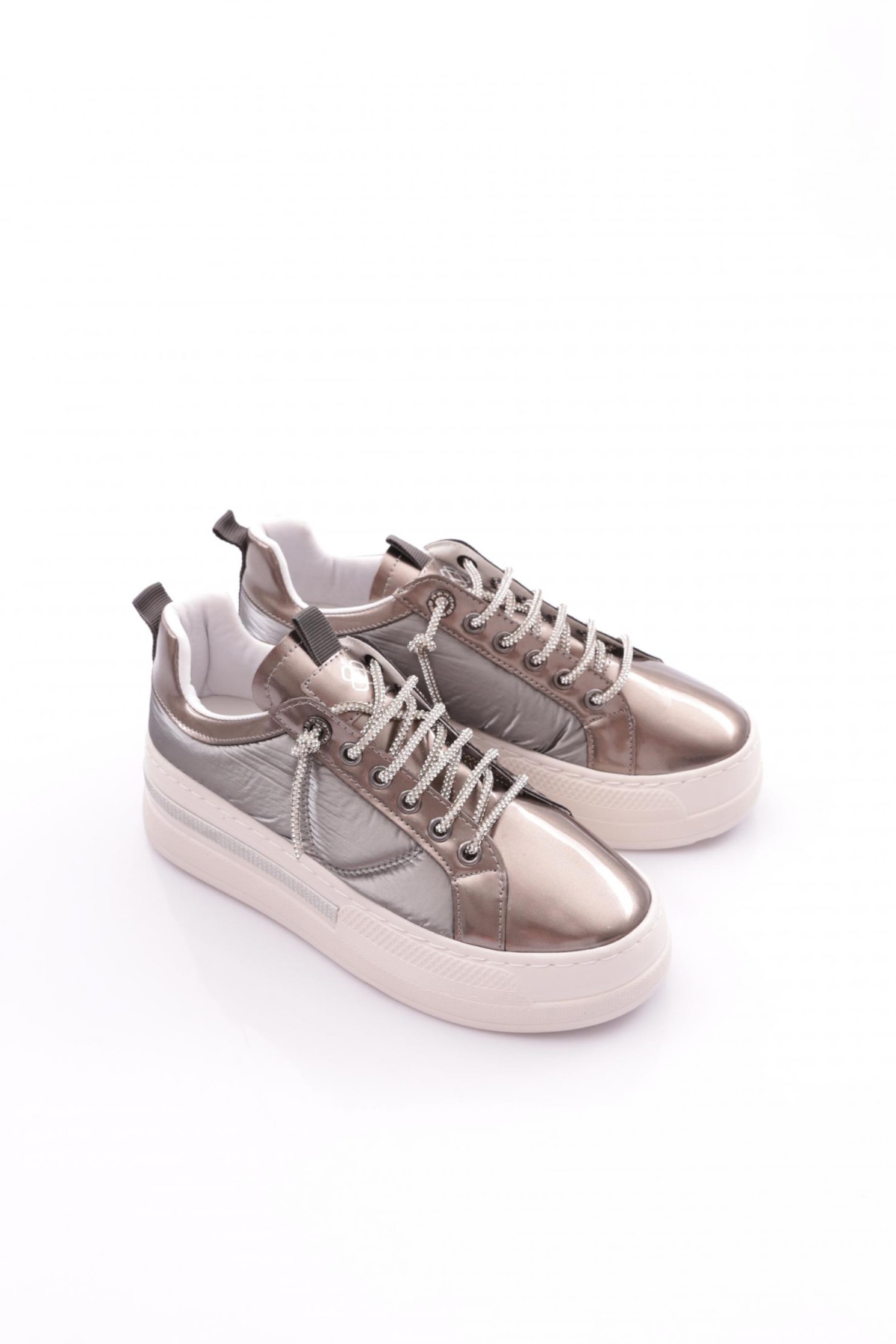 Dgn Dgn Çok Renkli 2580 Kadin Silver Taşli Sneakers Ayakkabi | Flo Çok Renkli - 3. görsel