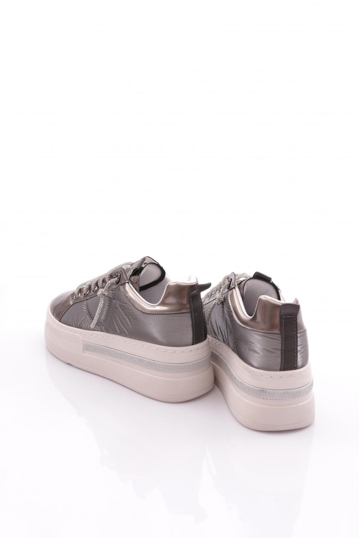 Dgn Dgn Çok Renkli 2580 Kadin Silver Taşli Sneakers Ayakkabi | Flo Çok Renkli - 4. görsel