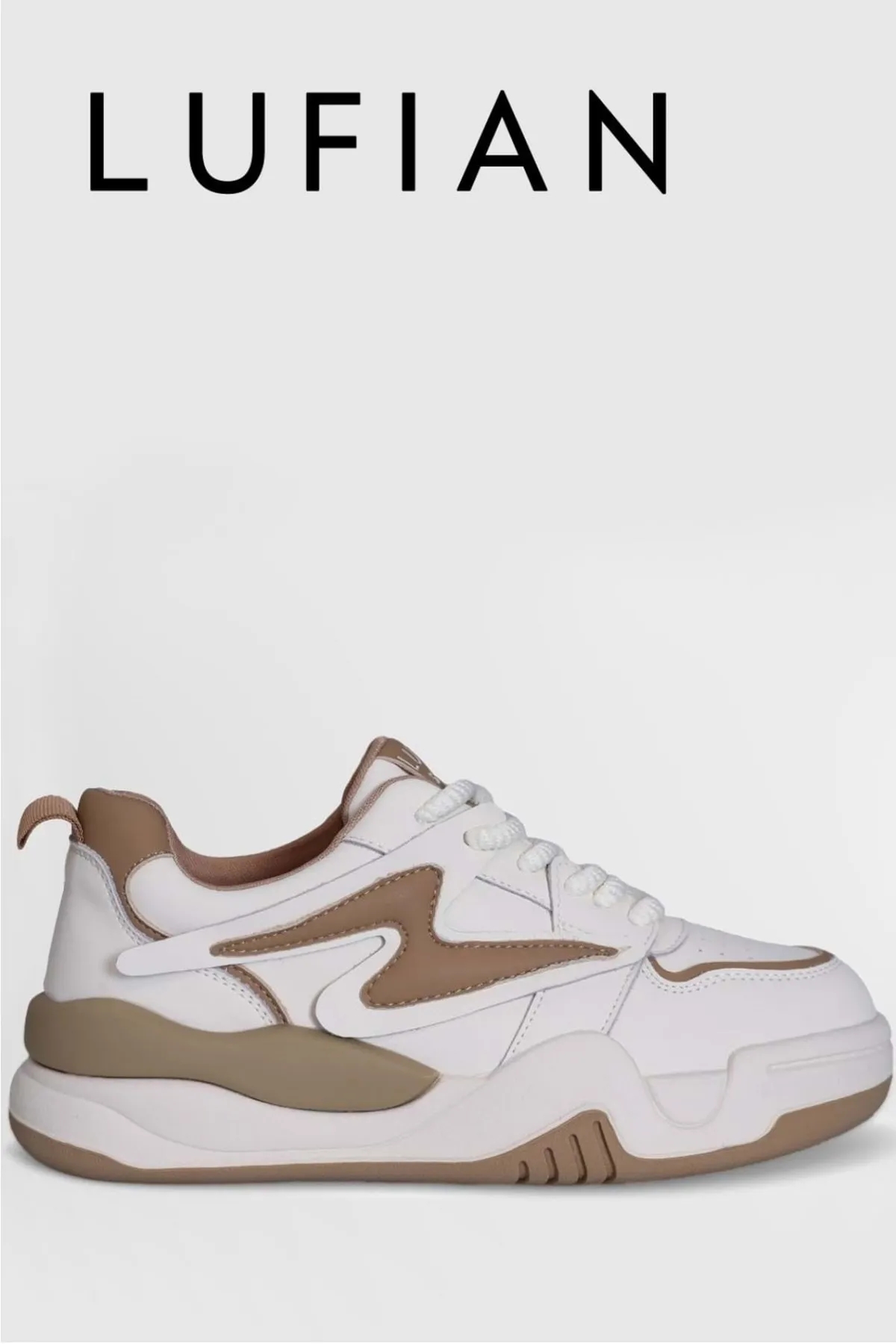 121230010 Maya Unisex Sneaker Ayakkabı Bej - Görsel 2