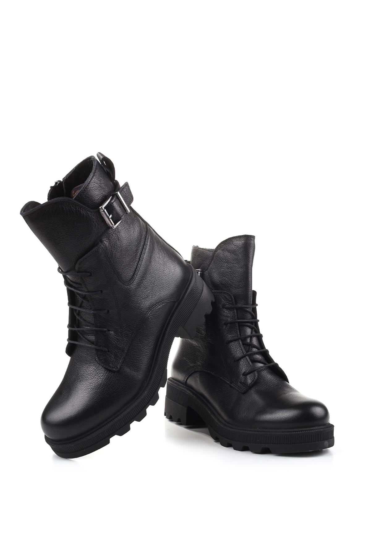 212580-1 Termo Taban Hakiki Deri Günlük Kadın Bot - Görsel 4