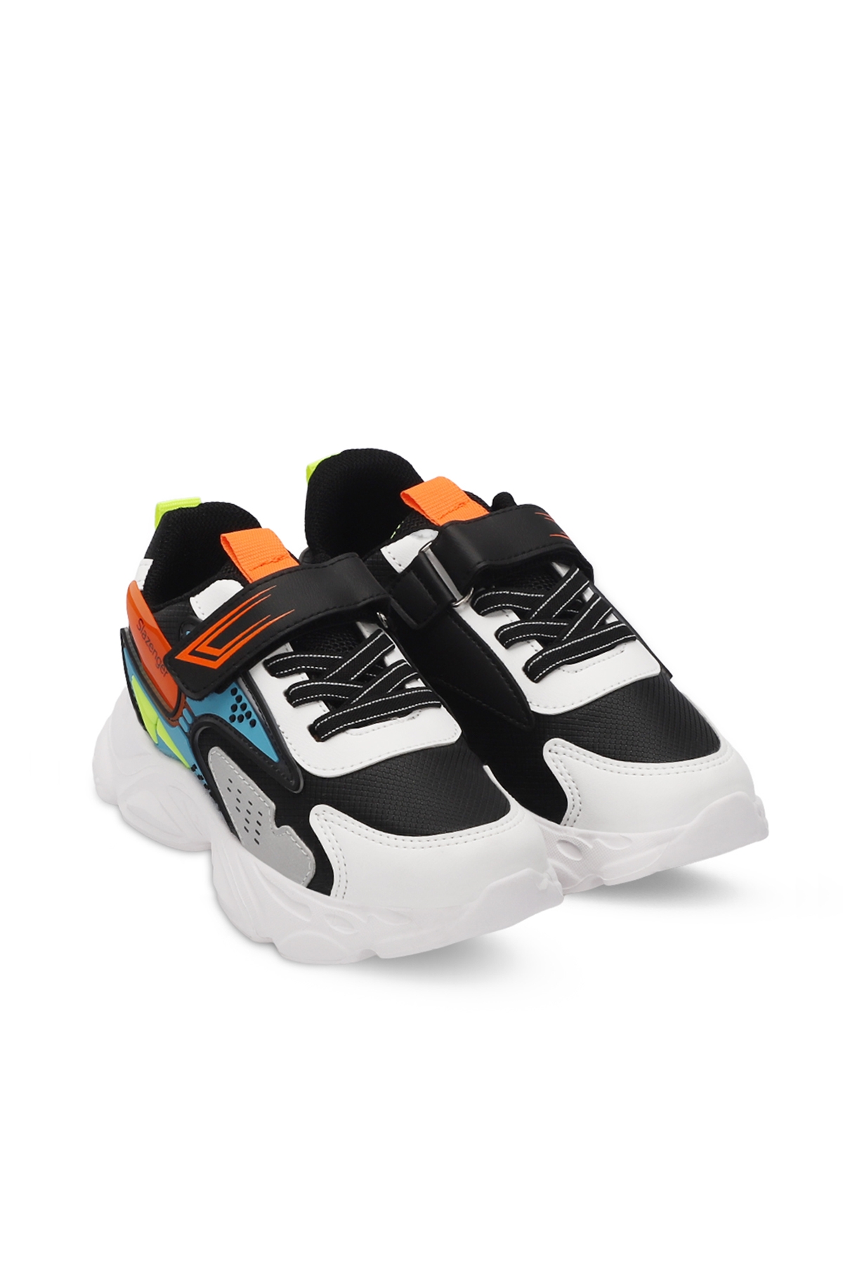 NABIL Unisex Çocuk Sneaker Ayakkabı Siyah / Beyaz - Görsel 3