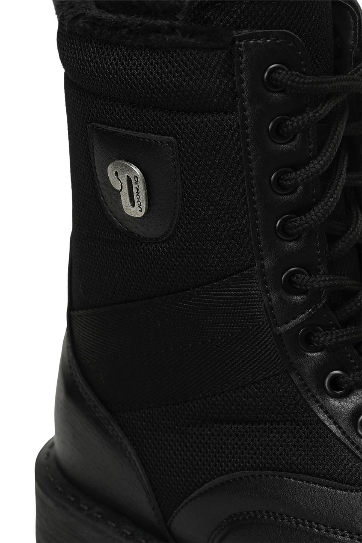 Erkek Su ve Soğuğa Dayanıklı Fermuarlı çi Kürklü Bot SİYAH - Görsel 8