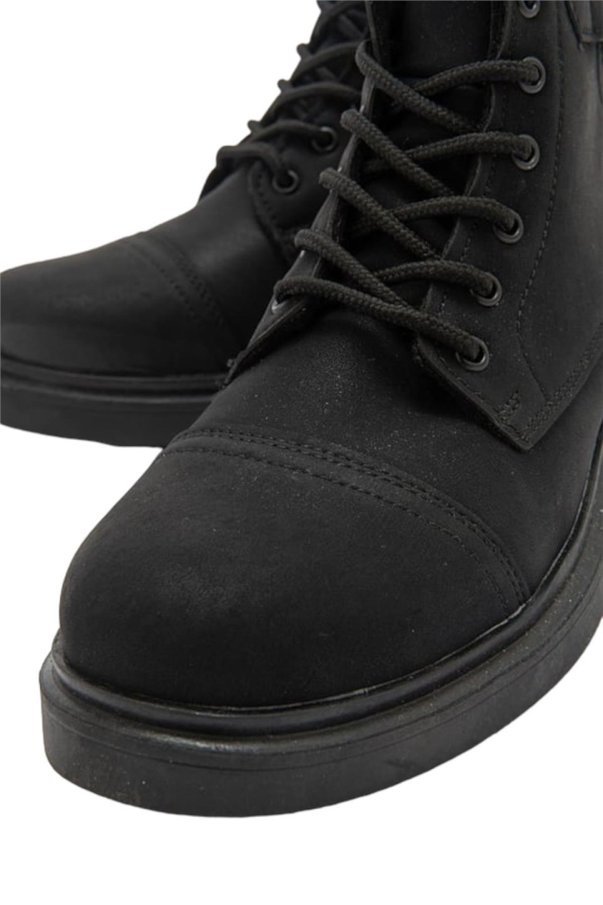 Erkek Fermuarlı Bağcıklı Tokalı Bot SİYAH - Görsel 8