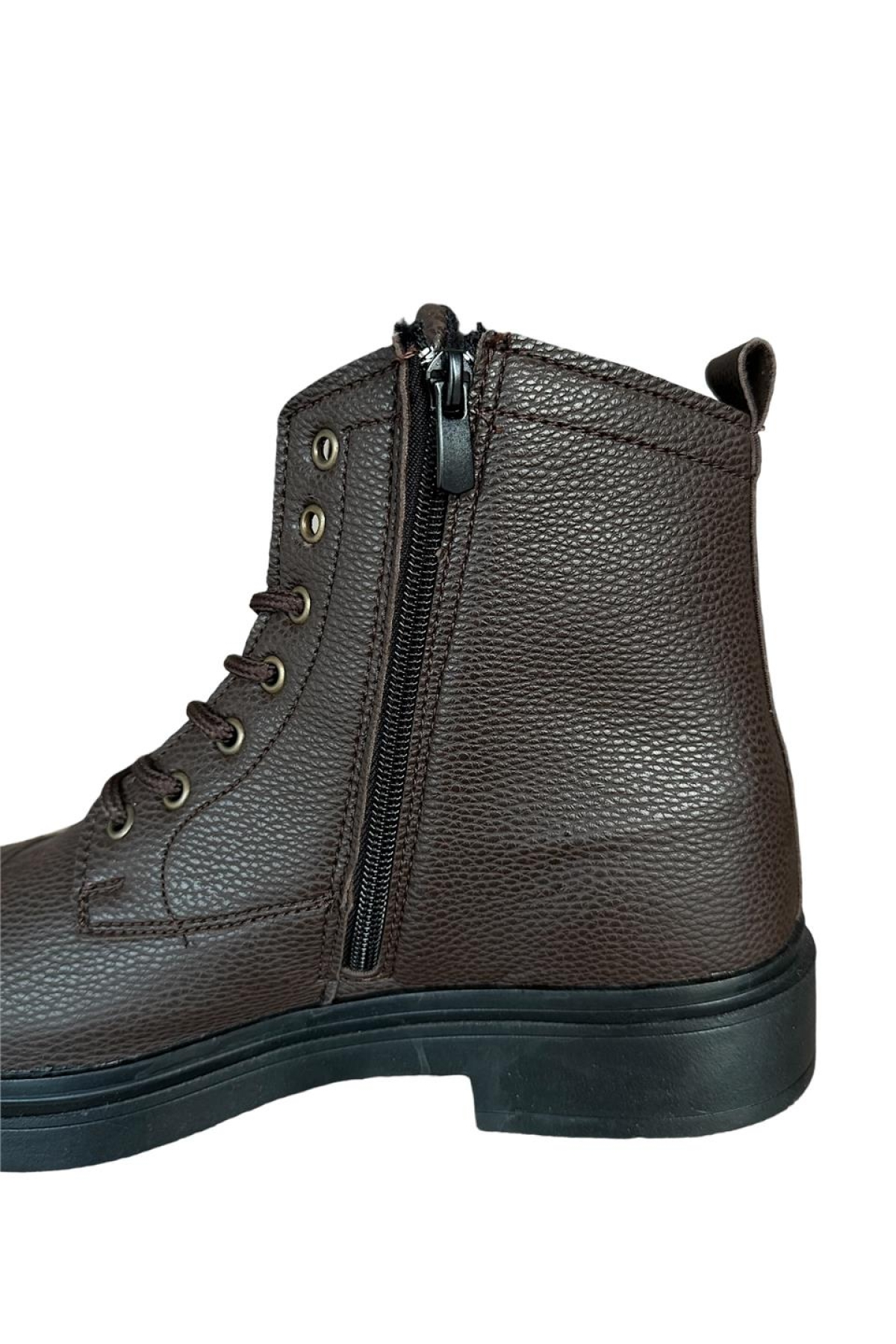 Erkek Fermuarlı Bağcıklı Tokalı Bot KAHVERENGİ - Görsel 5