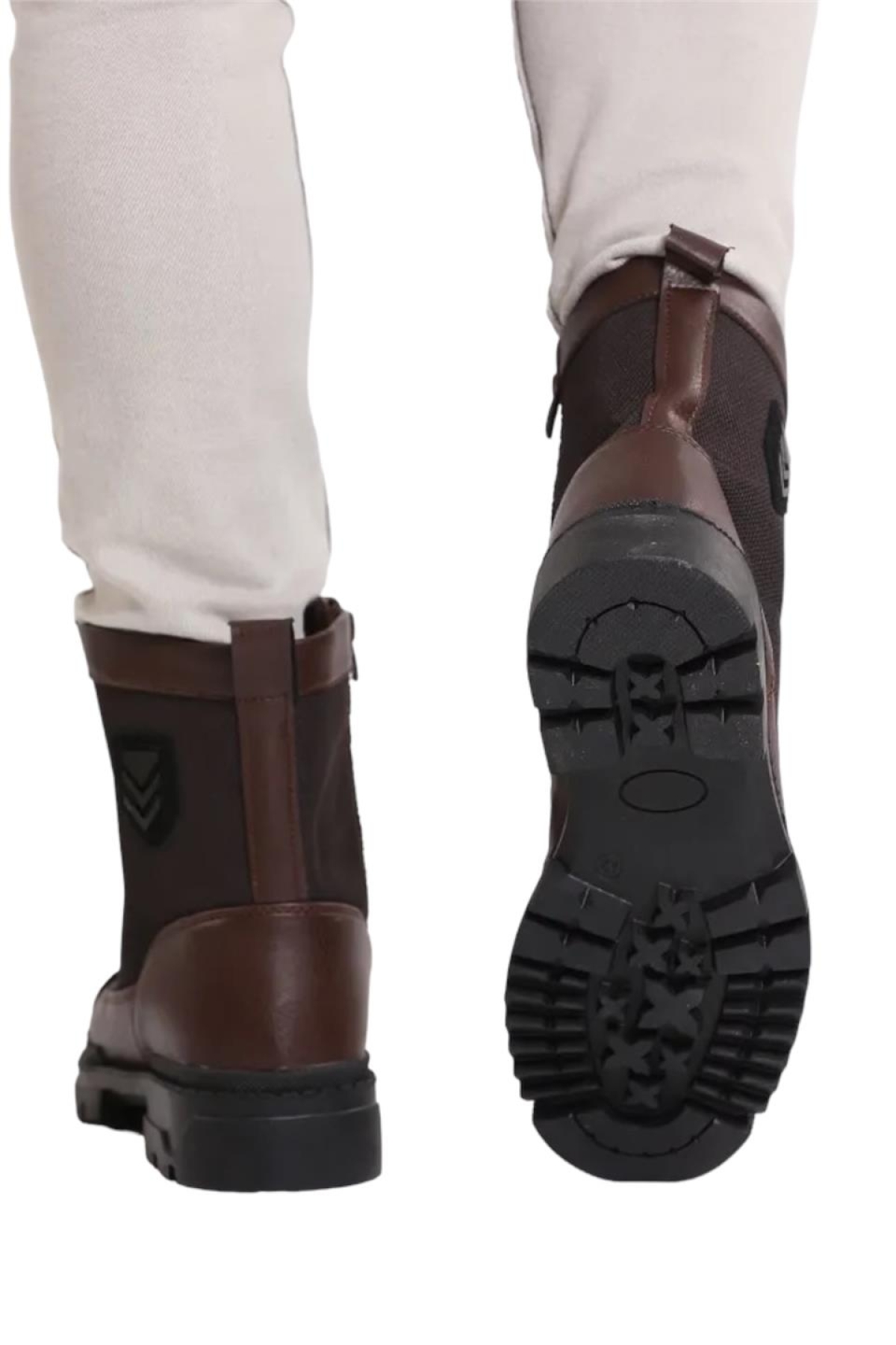 Bağcıklı Fermuarlı Erkek Postal Bot KAHVERENGİ - Görsel 4