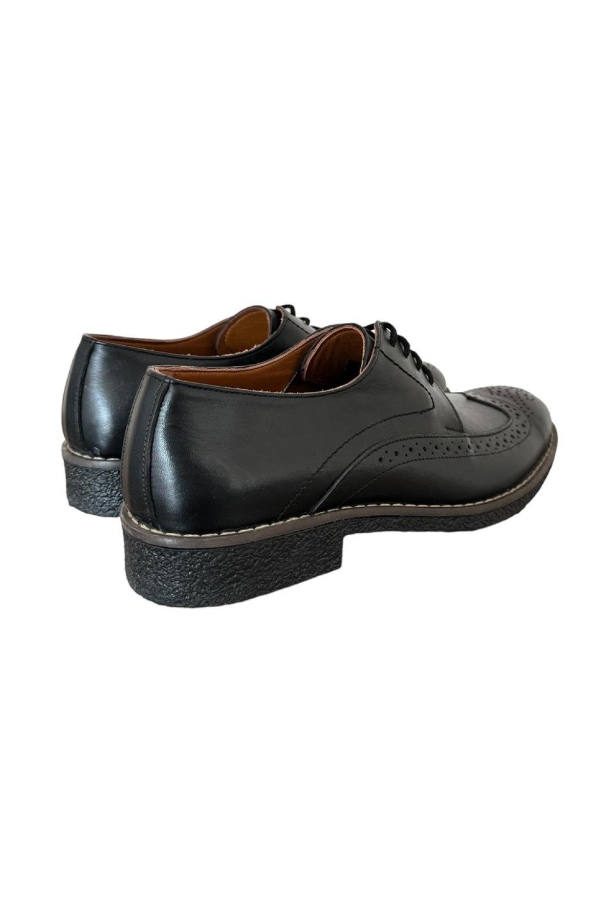 Erkek Casual Günlük Hakiki Deri Ayakkabı SİYAH - Görsel 4