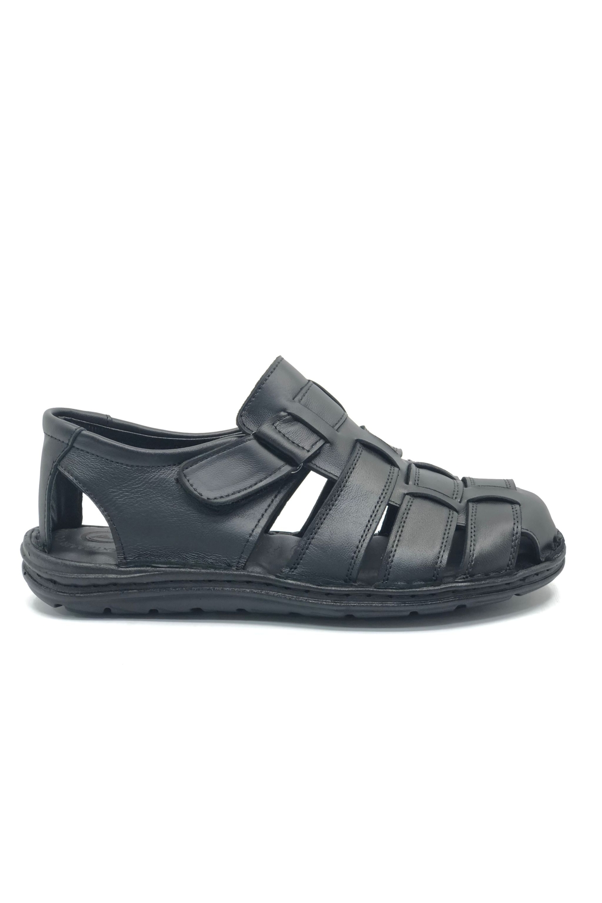 %100 Hakiki Deri Tam Ortapedik Erkek Sandalet - Görsel 3