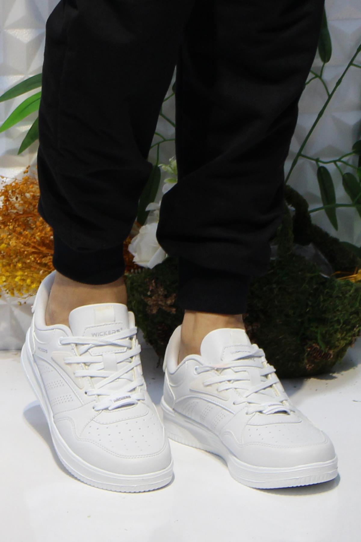 Wks 2693 Beyaz Rahat Hafif Sneaker Erkek Spor Ayakkabı - Görsel 3
